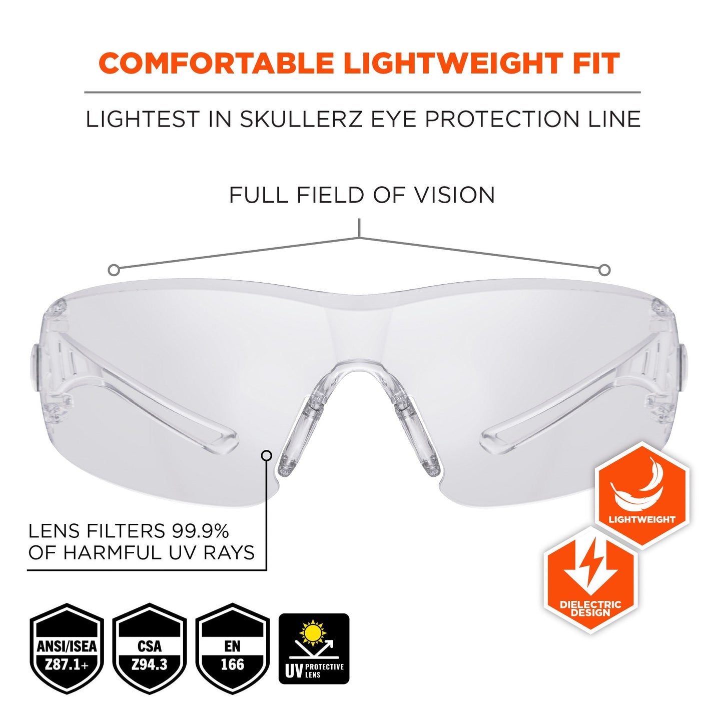 Glasses | Ergodyne | Skullerz Vordr Safety - Ergodyne - Impact Resistant