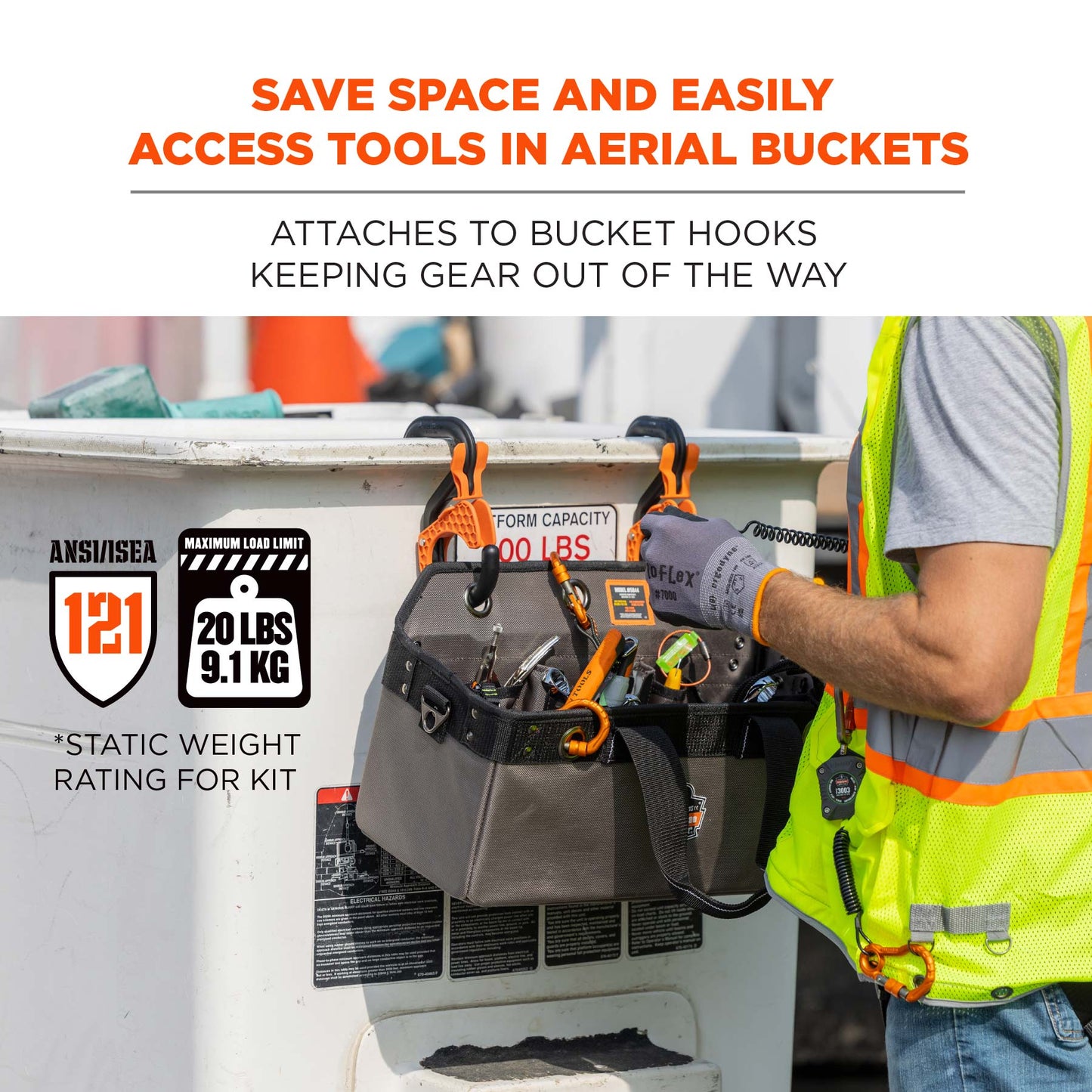 Large Tool Pouches - Ergodyne - Heavy-Duty Bucket Bag - Secure Storage