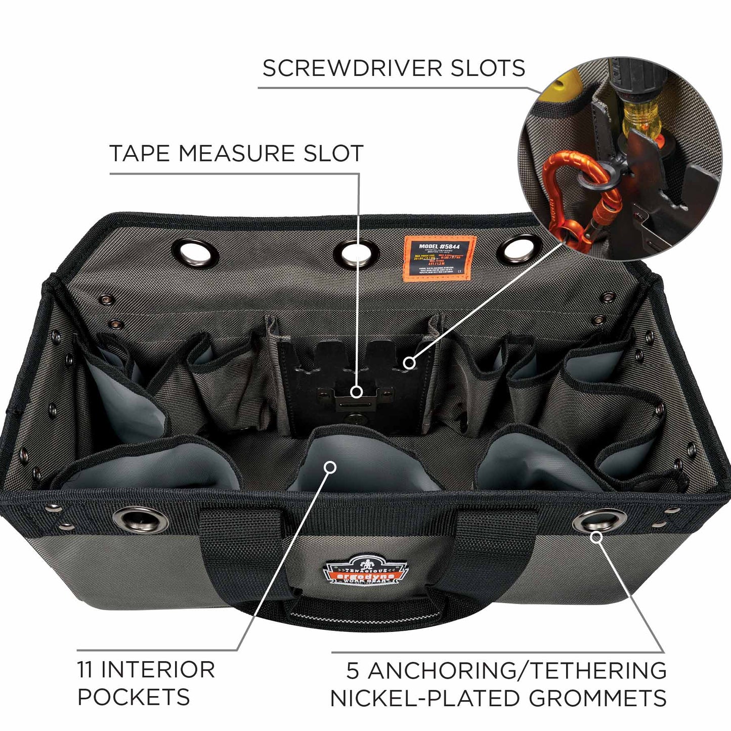Large Tool Pouches - Ergodyne - Heavy-Duty Bucket Bag - Secure Storage