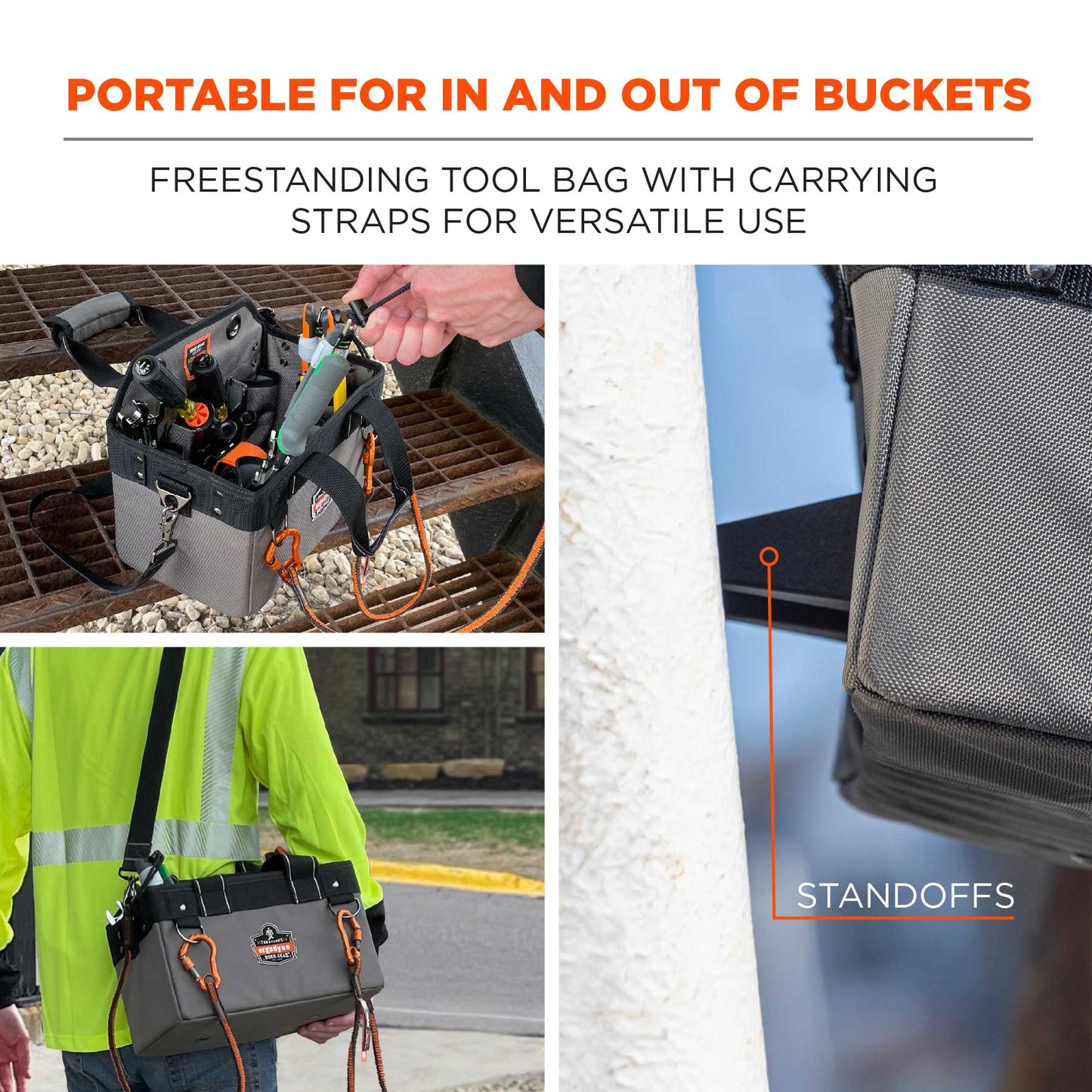 Large Tool Pouches - Ergodyne - Heavy-Duty Bucket Bag - Secure Storage