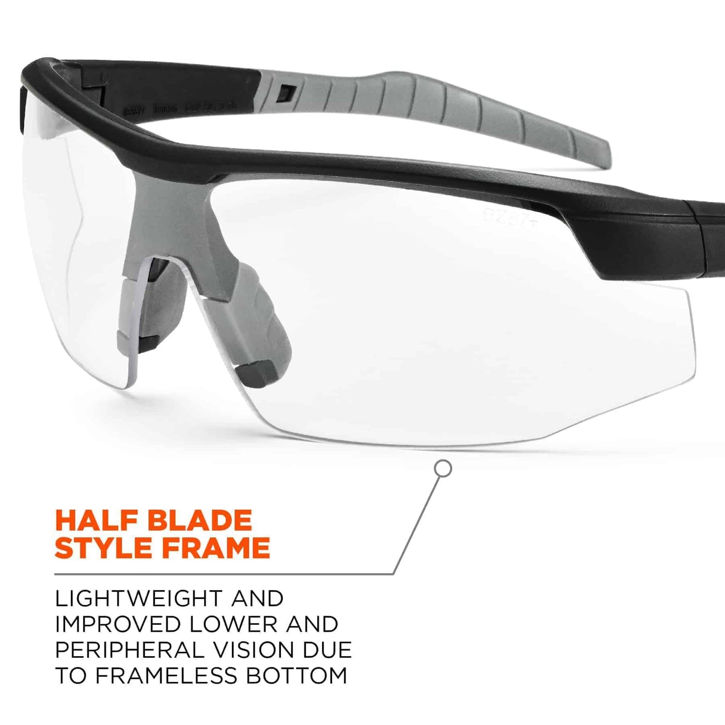 Clear Lens Glasses - Ergodyne - Safety Matte Black Frame