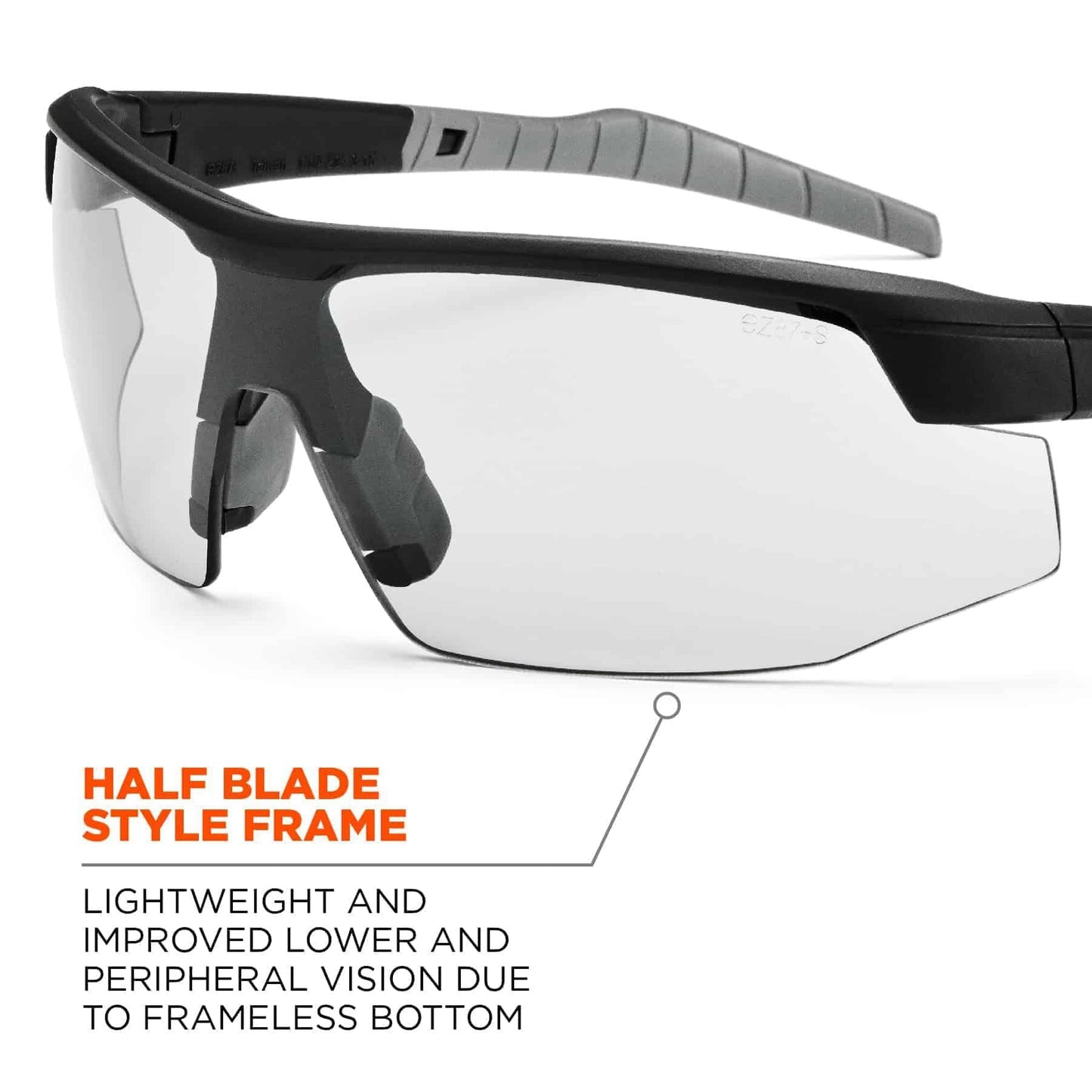 Clear Lens Glasses - Ergodyne - Safety Matte Black Frame