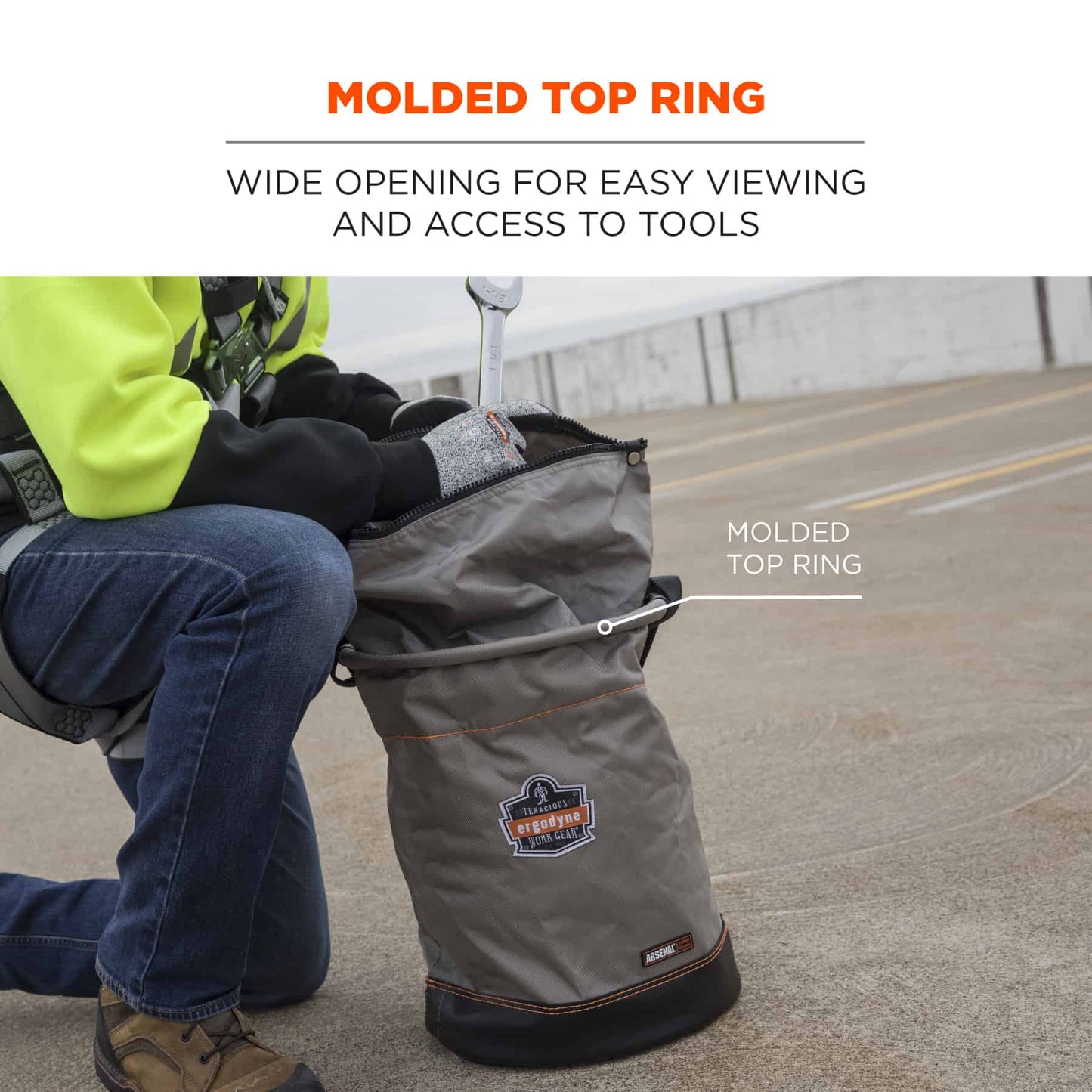 Gray Hoist Buckets - Ergodyne - Durable Nylon Tool Bag
