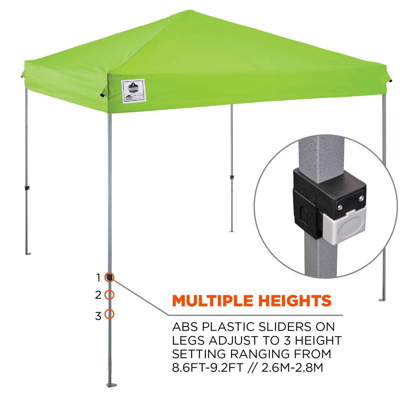 10ft x 10ft Work Tents - Ergodyne - Durable Canopy