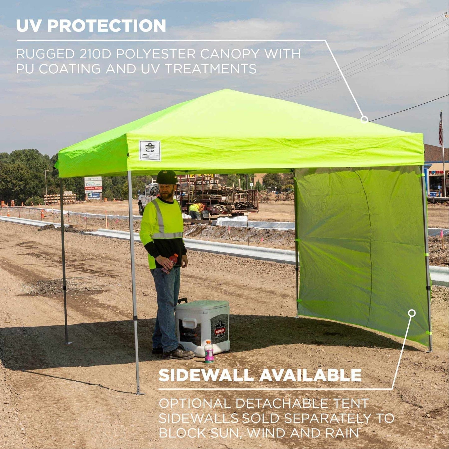 10ft x 10ft Work Tents - Ergodyne - Durable Canopy