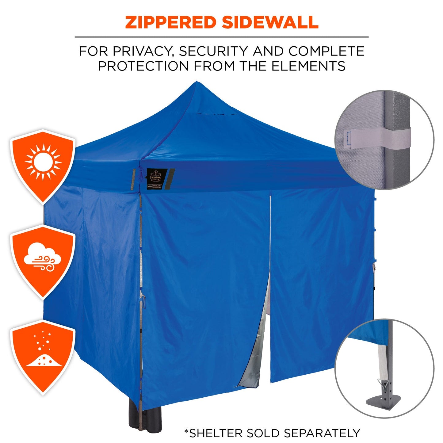 Blue Work Tents - Ergodyne - Durable Sidewall Kit