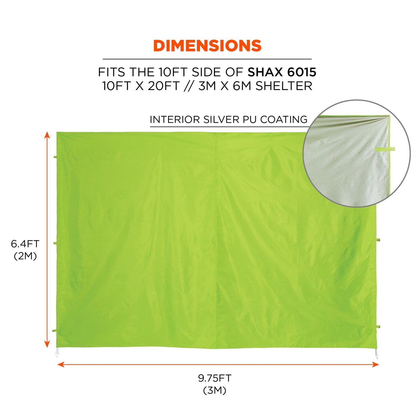 Lime Tent Sidewalls - Ergodyne - Heavy-Duty Fabric