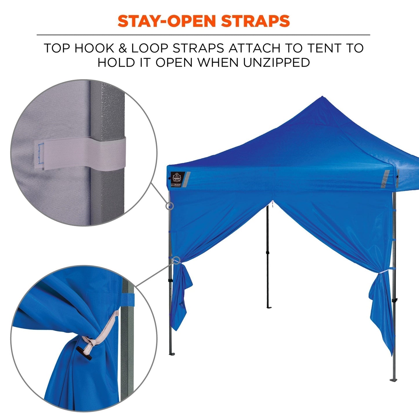 Blue Tent Sidewalls - Ergodyne - Heavy-Duty Fabric