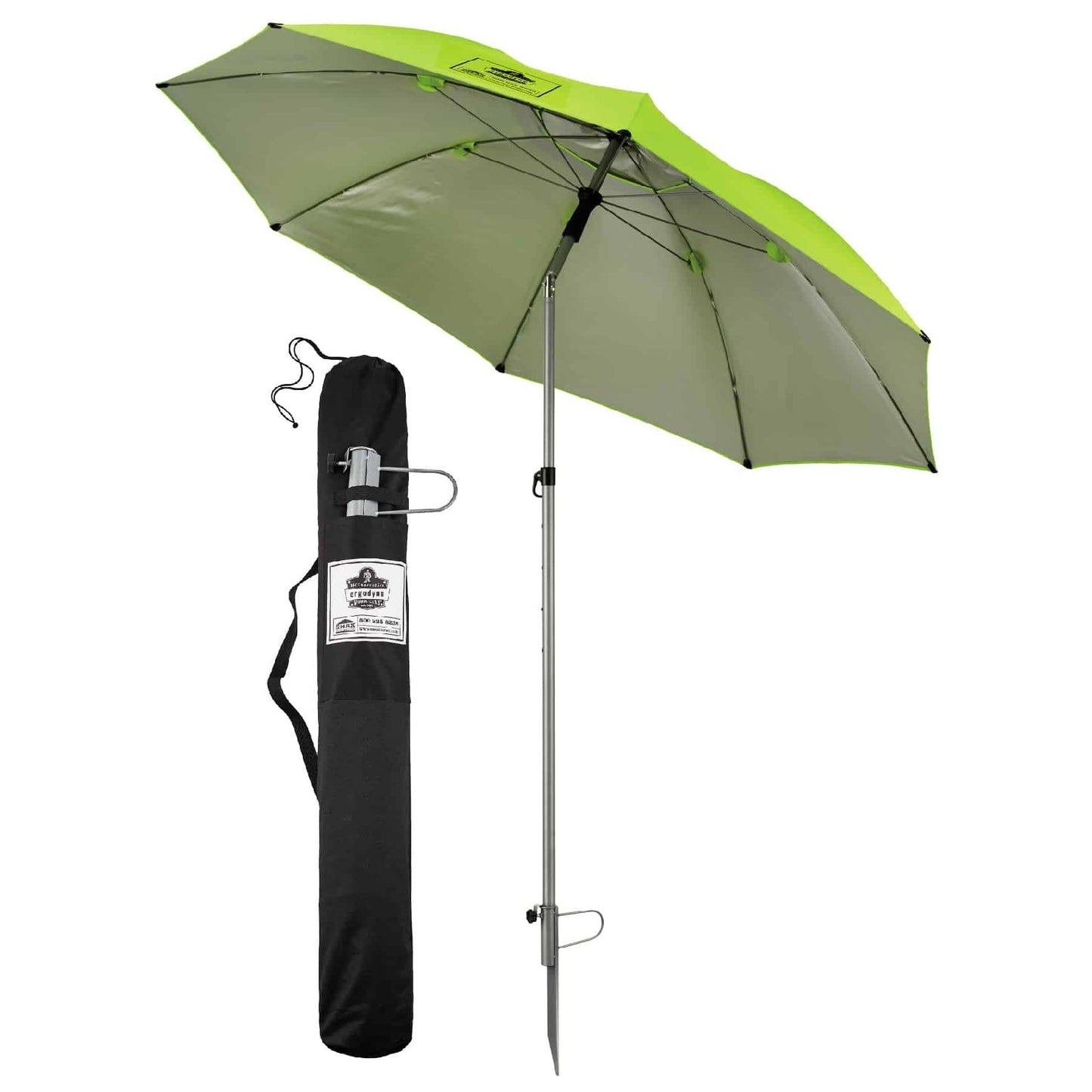 Yellow/Lime Work Umbrellas - Ergodyne - Lightweight Canopy