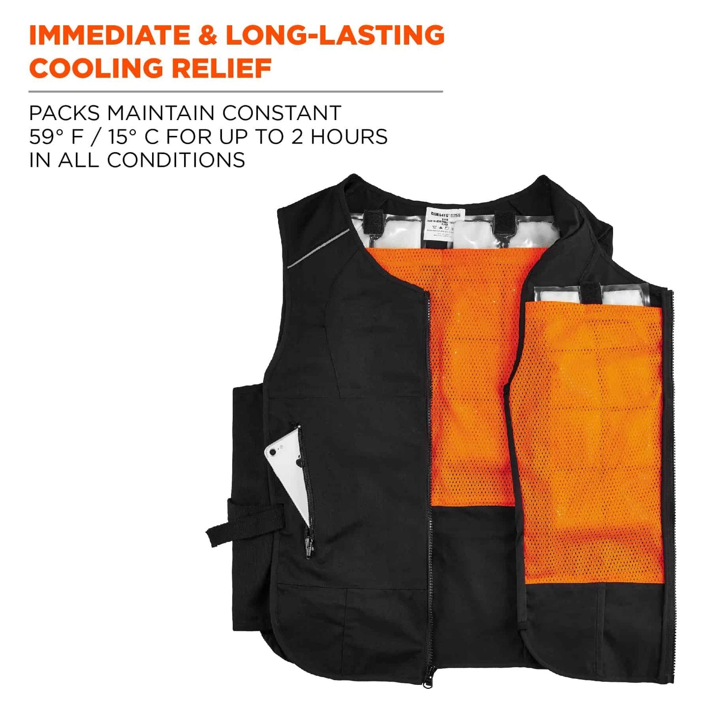 Black Cooling Vest - Ergodyne - Lightweight Design