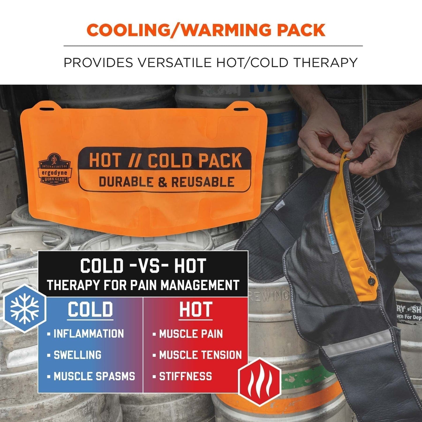 Orange Vest Packs - Ergodyne - Reusable Therapy Packs