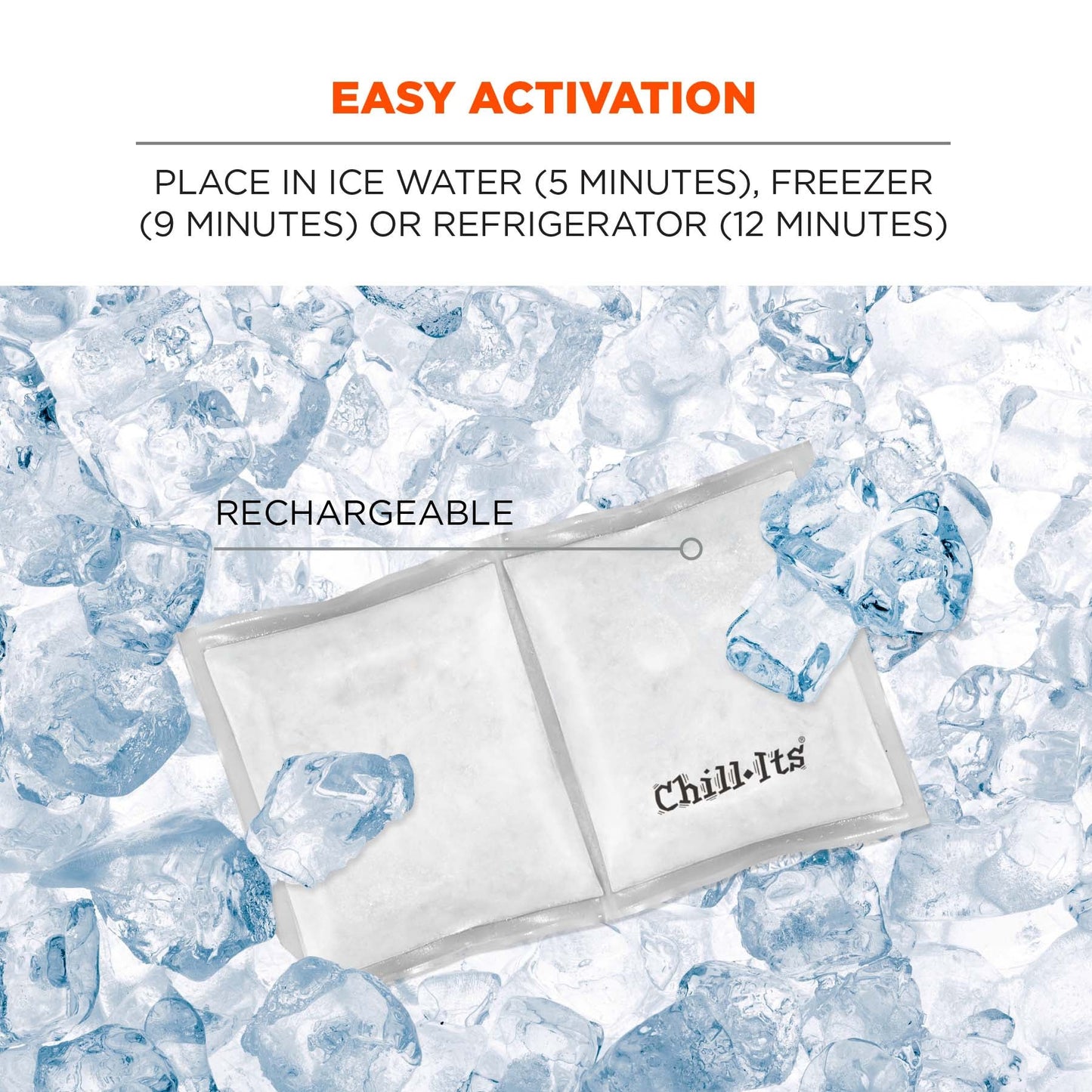 Clear Ice Packs - Ergodyne - Rechargeable Cooling