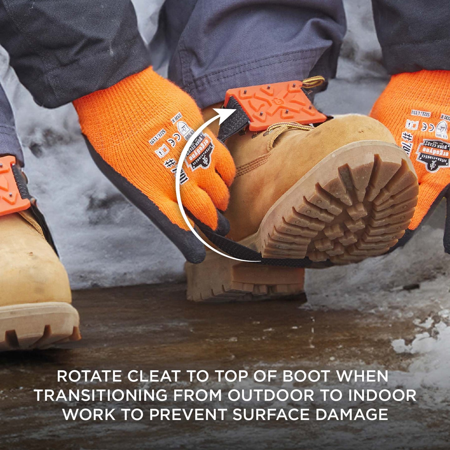 Orange Ice Traction - Ergodyne - Durable Cleats