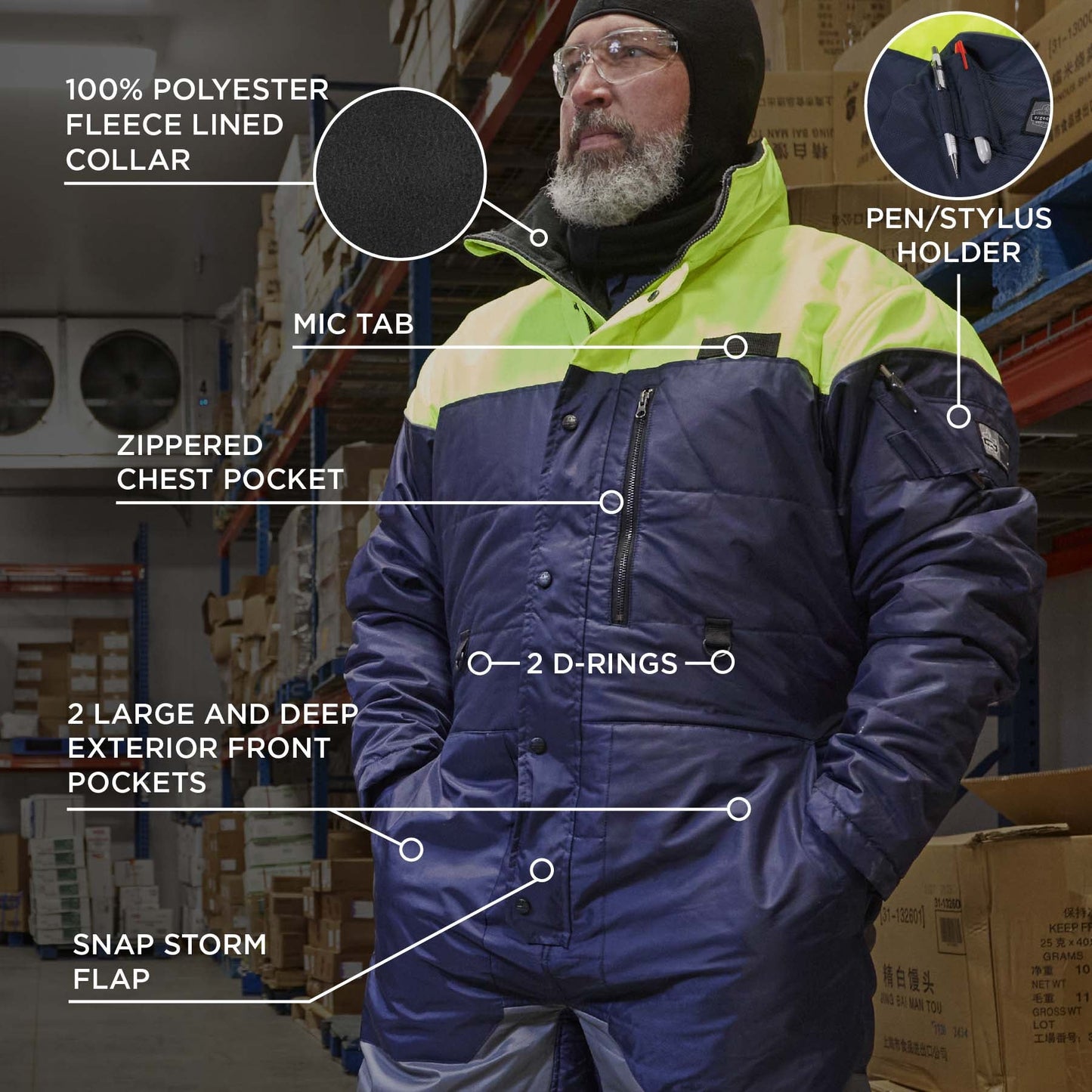 Blue Insulated Coveralls - Ergodyne - Durable Design