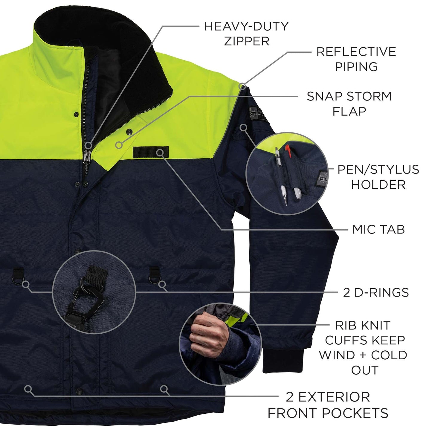Blue Jackets | Insulated Jacket - Ergodyne - Warm Design