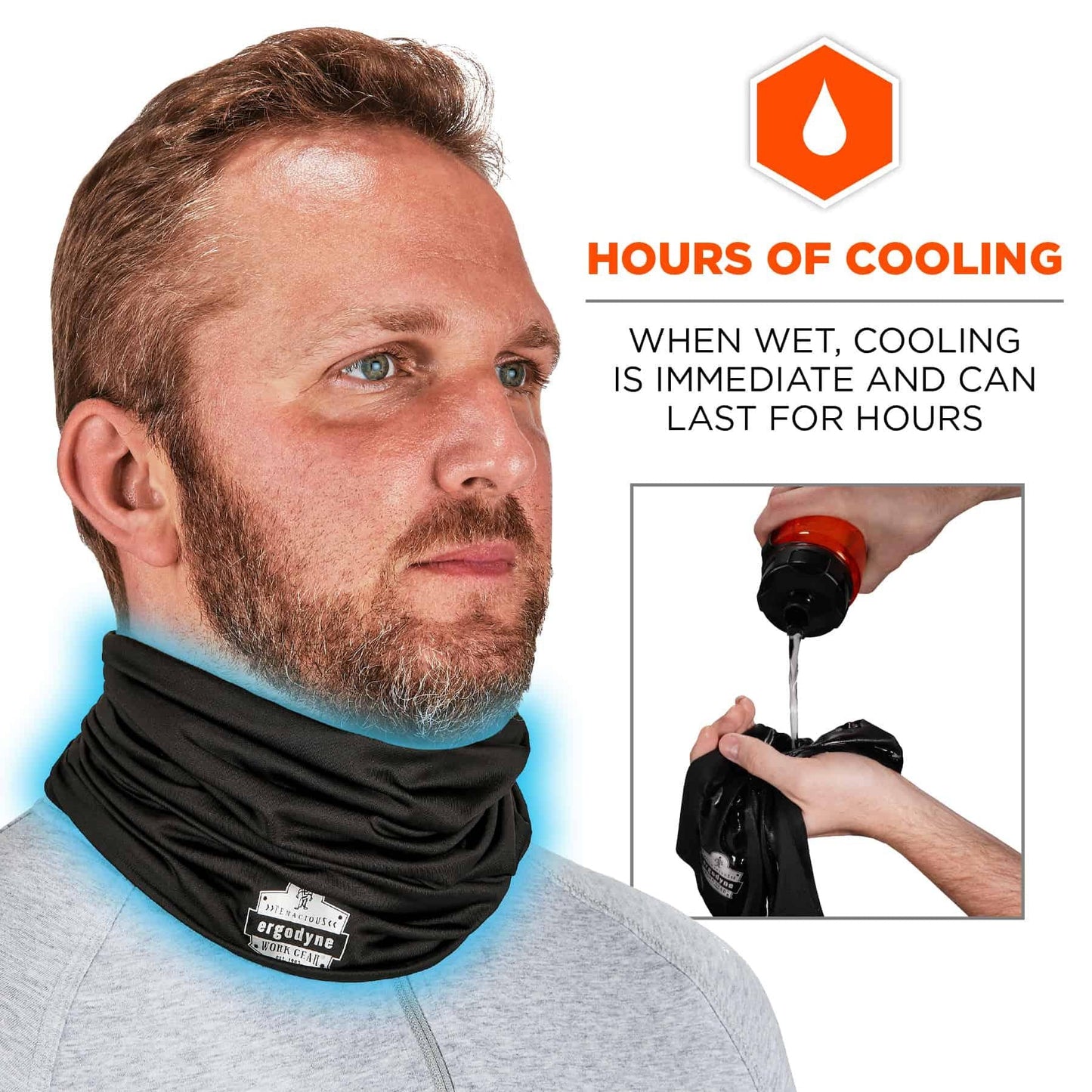 Black Cooling Gaiters - Ergodyne - Evaporative Relief