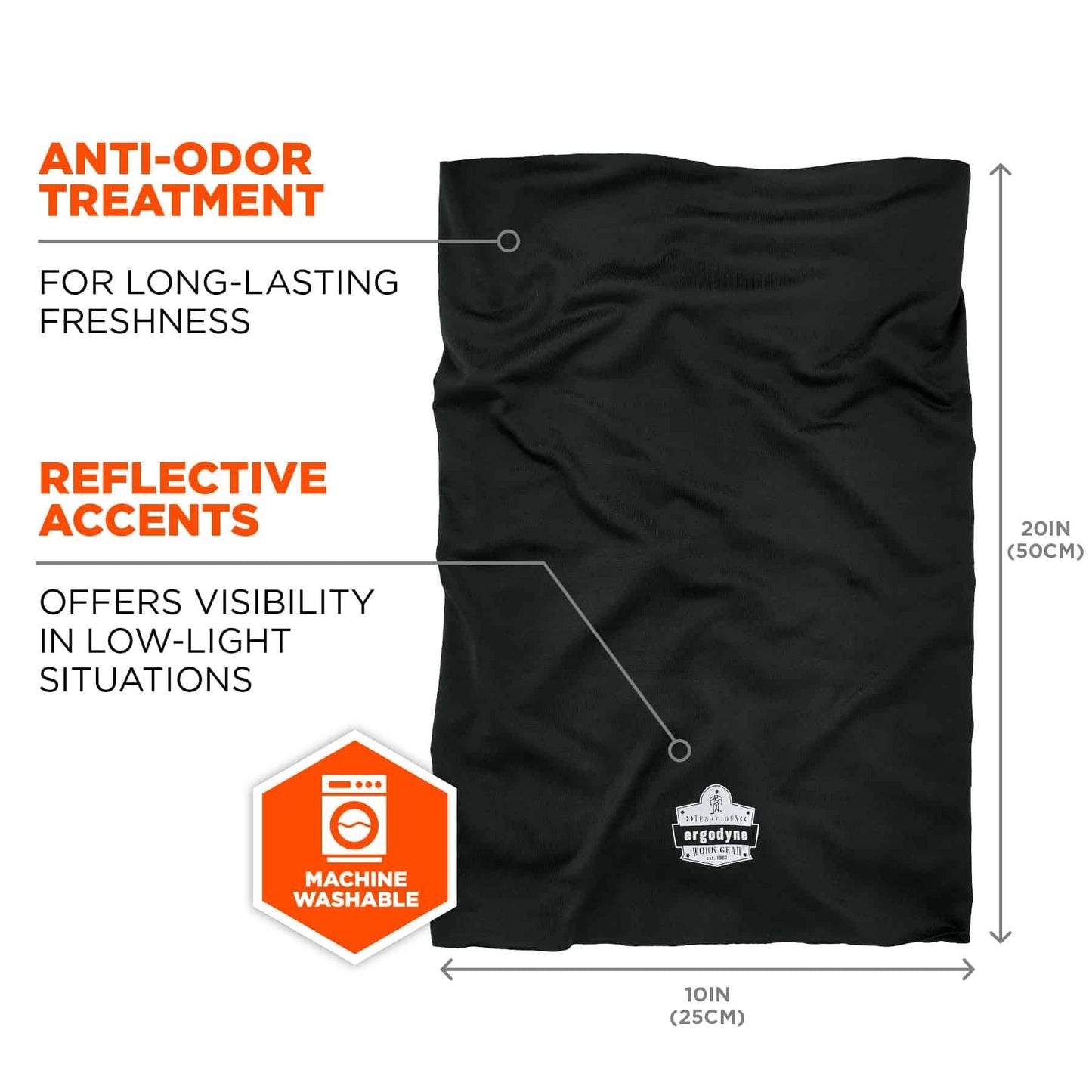 Black Cooling Gaiters - Ergodyne - Evaporative Relief