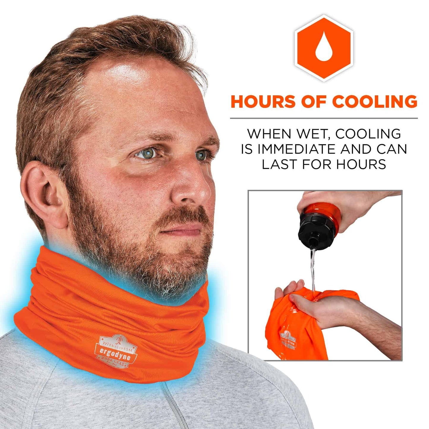 Black Cooling Gaiters - Ergodyne - Evaporative Relief