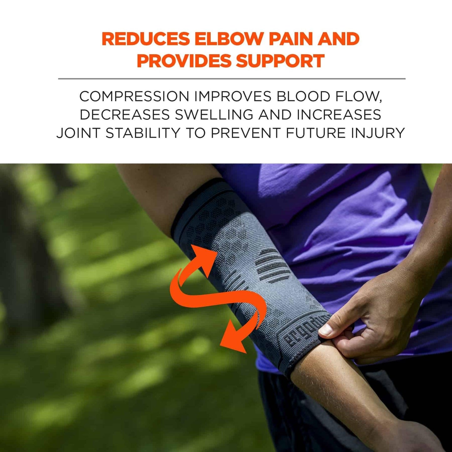 Black Elbow Sleeves - Ergodyne - Compression Support