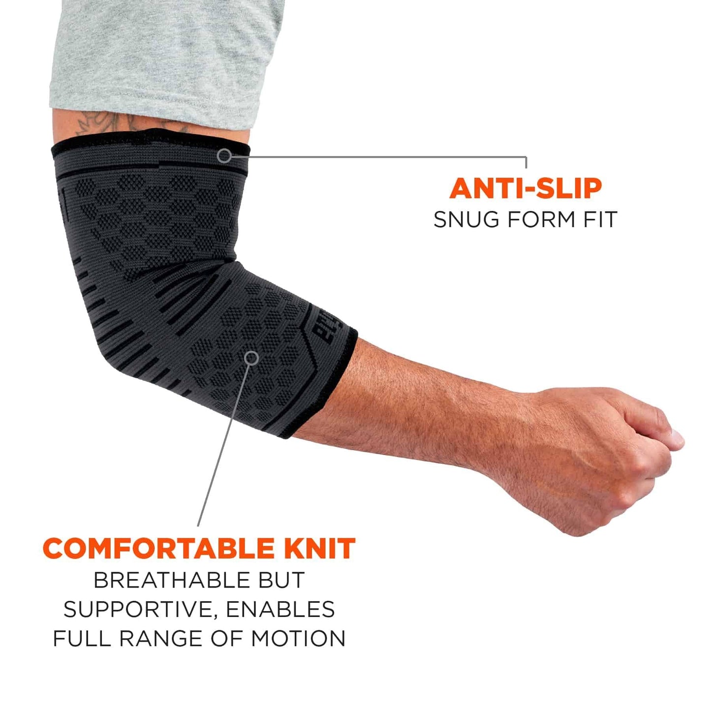 Black Elbow Sleeves - Ergodyne - Compression Support