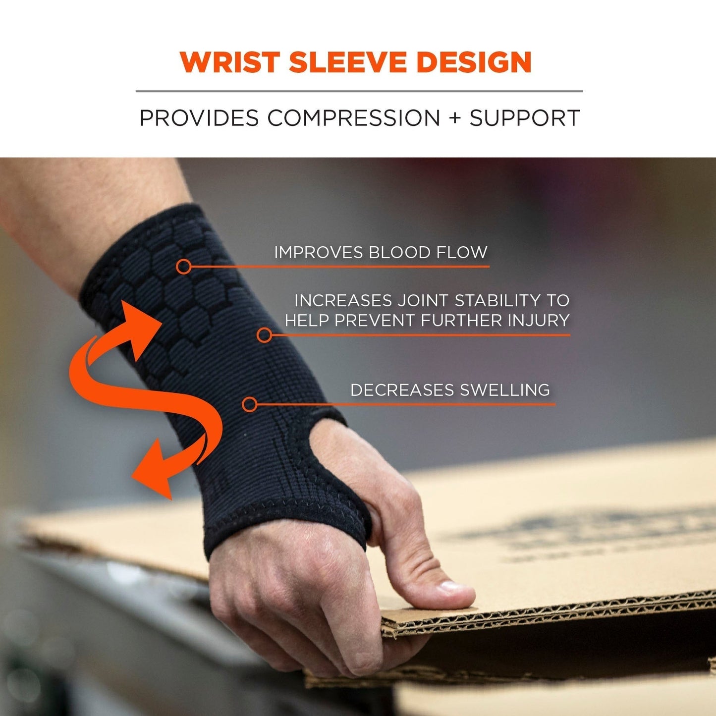 Black Wrist Wrap - Ergodyne - Compression Support