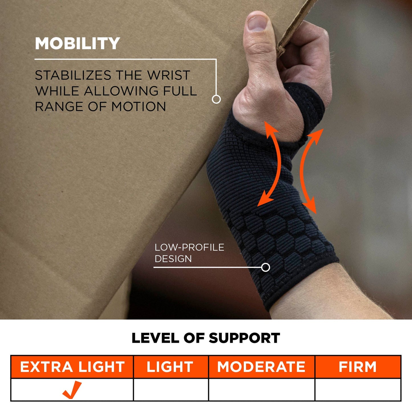 Black Wrist Wrap - Ergodyne - Compression Support