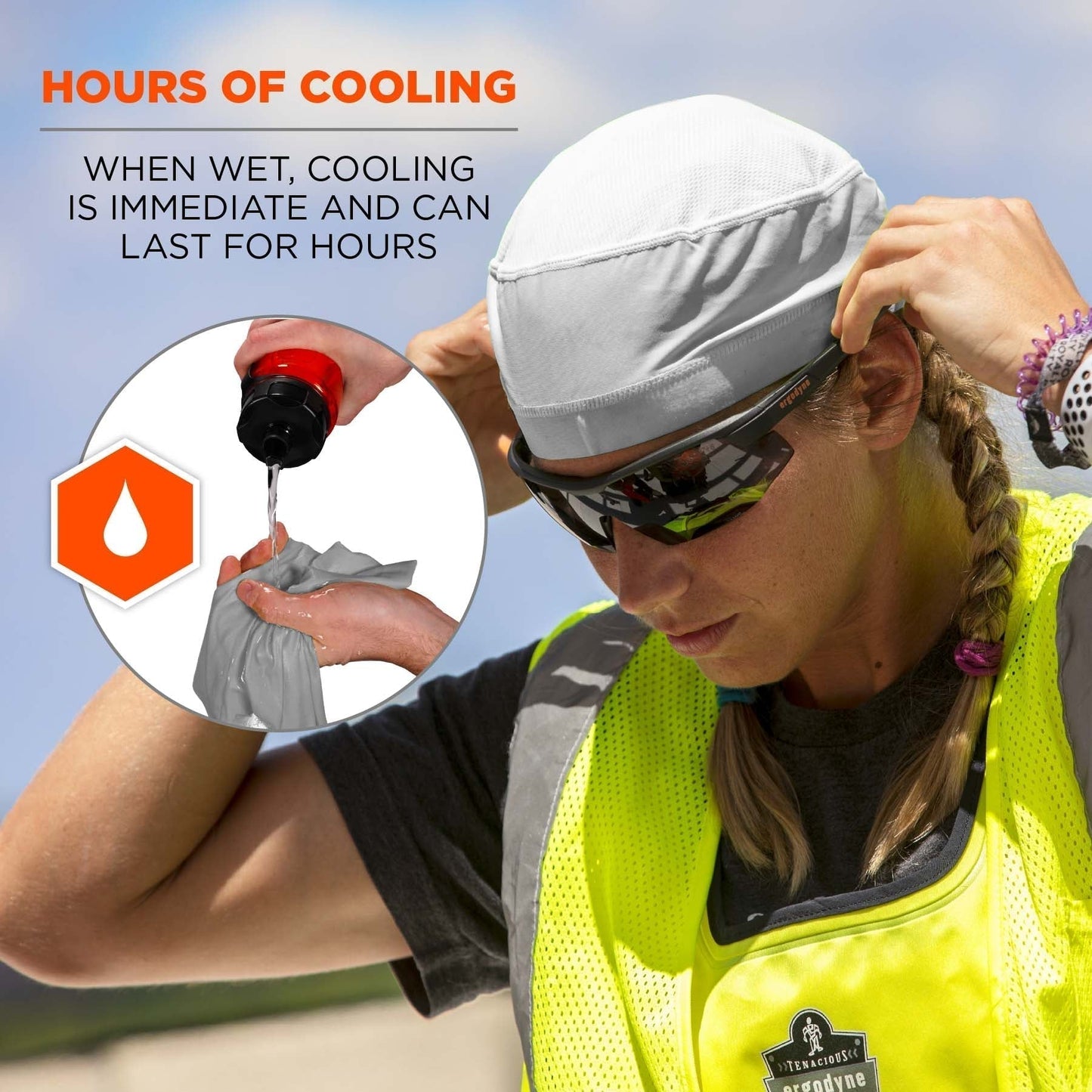 Gray Cooling Skull Cap - Ergodyne - Moisture-Wicking