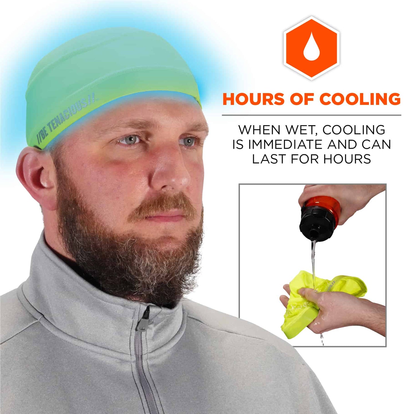 Gray Cooling Skull Cap - Ergodyne - Moisture-Wicking