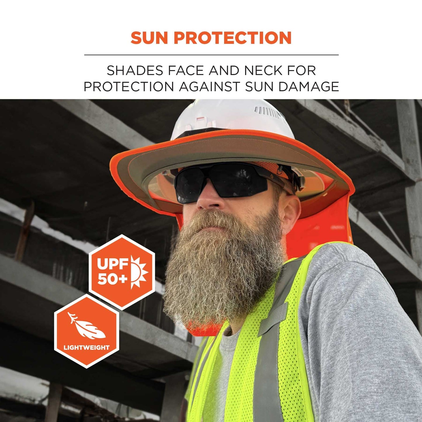 Lime Neck Shades - Ergodyne - Universal Hard Hat Brim
