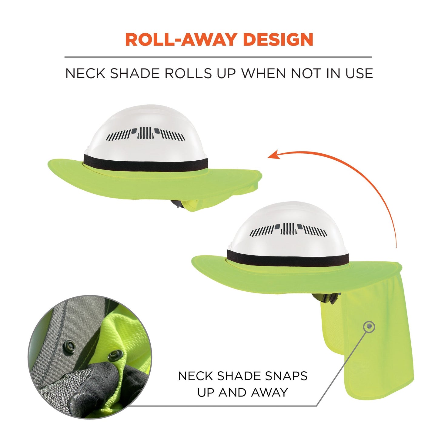 Lime Neck Shades - Ergodyne - Universal Hard Hat Brim