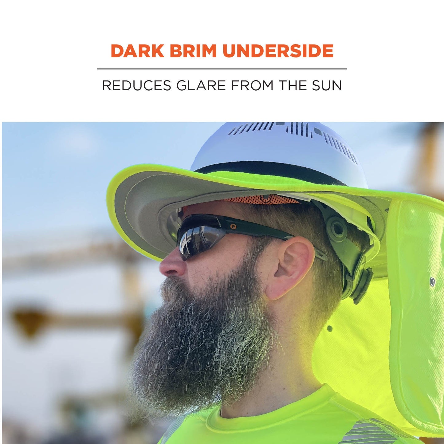 Lime Neck Shades - Ergodyne - Universal Hard Hat Brim