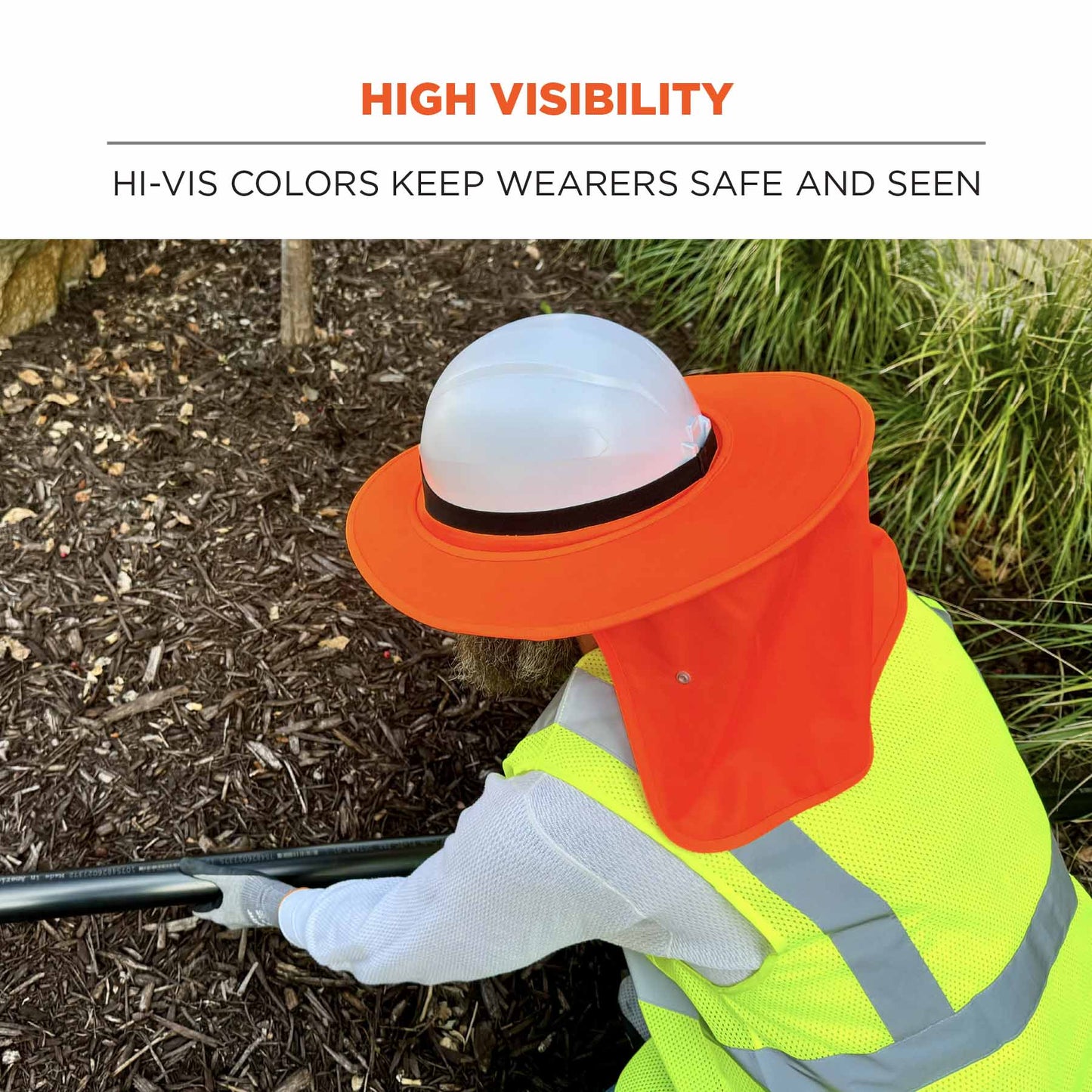 Lime Neck Shades - Ergodyne - Universal Hard Hat Brim