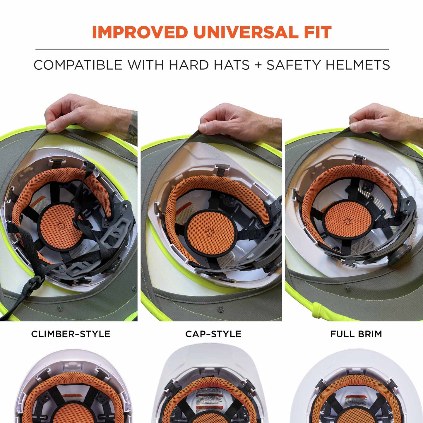Lime Neck Shades - Ergodyne - Universal Hard Hat Brim