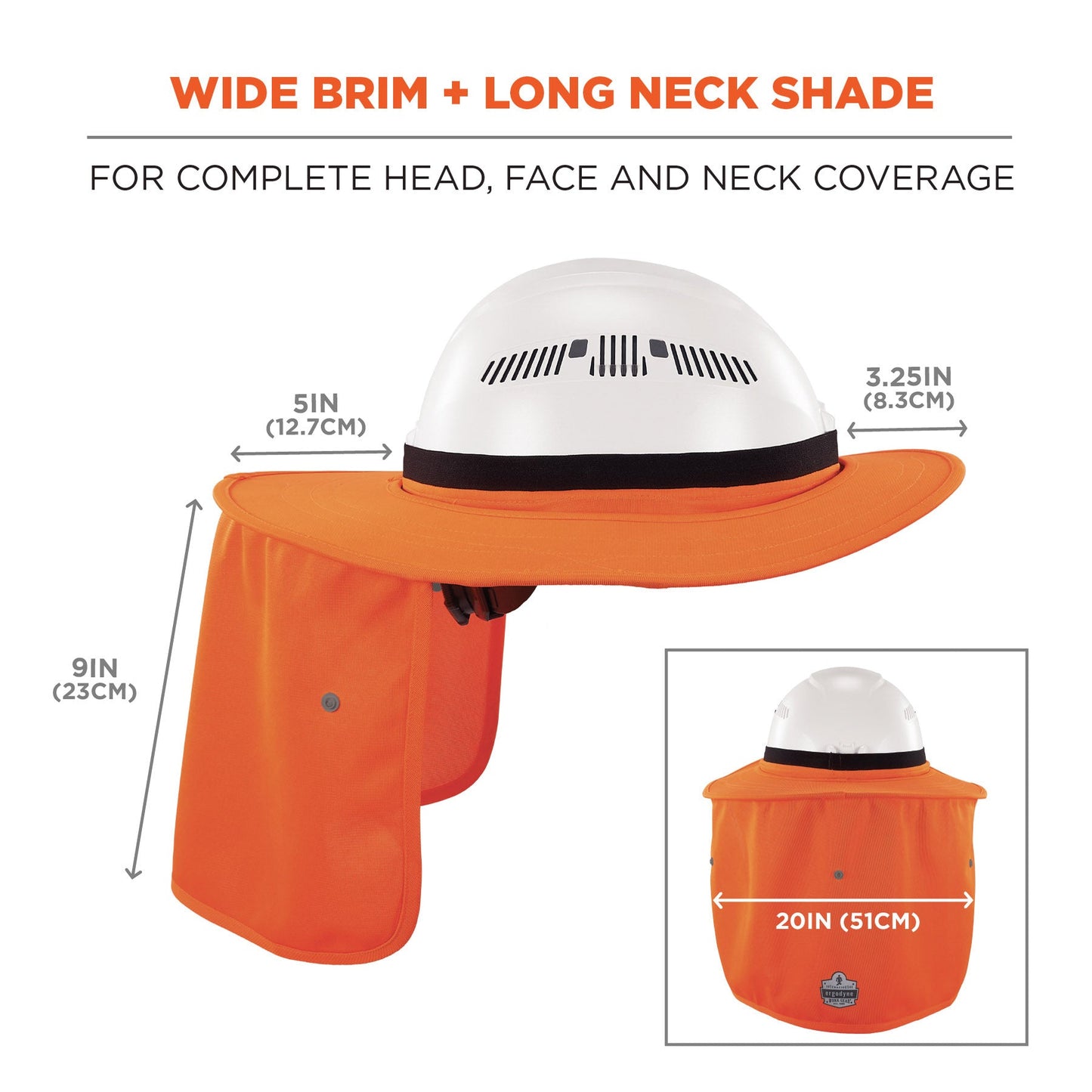Lime Neck Shades - Ergodyne - Universal Hard Hat Brim