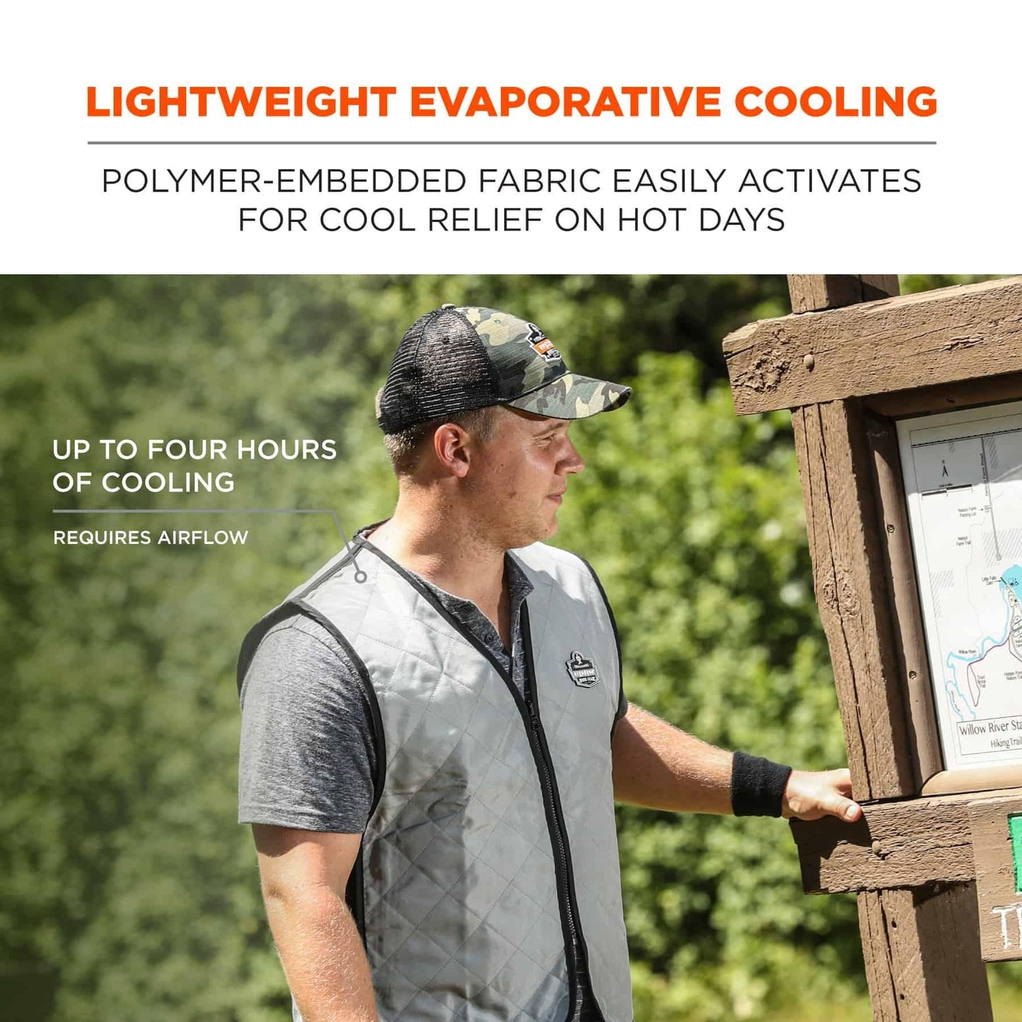 Gray Cooling Vest - Ergodyne - Lightweight Fabric