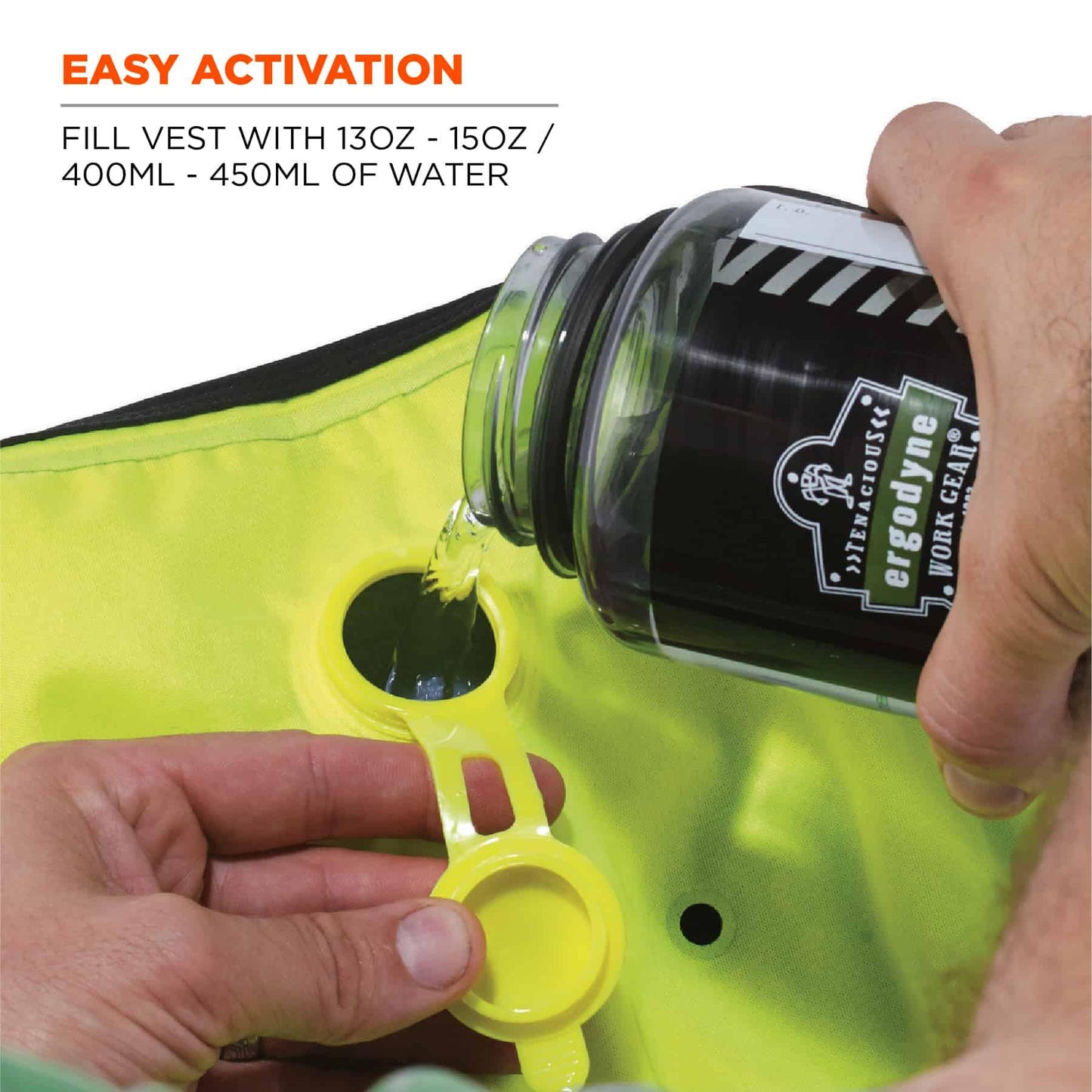 Yellow/Lime Cooling Vest - Ergodyne - Dry Evaporative