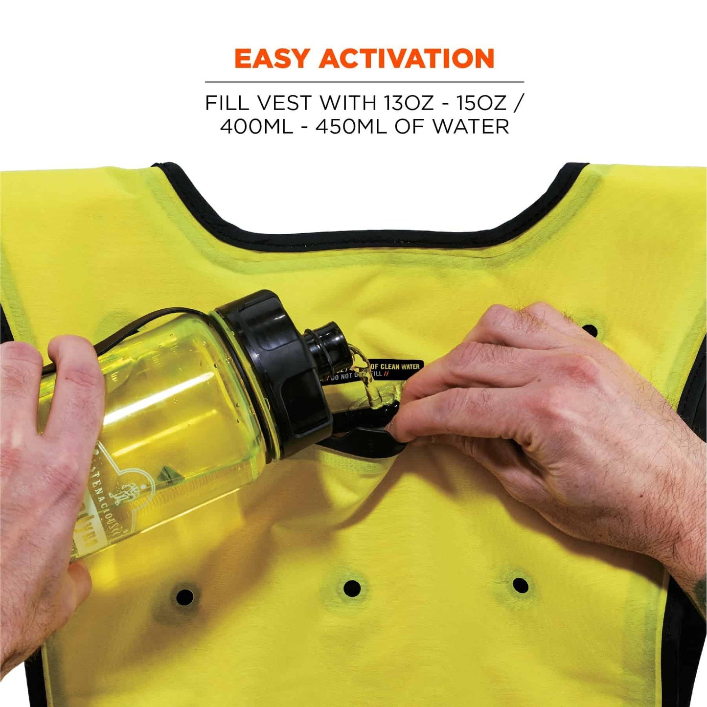 Yellow Lime Cooling Vest - Ergodyne - Dry Evaporative