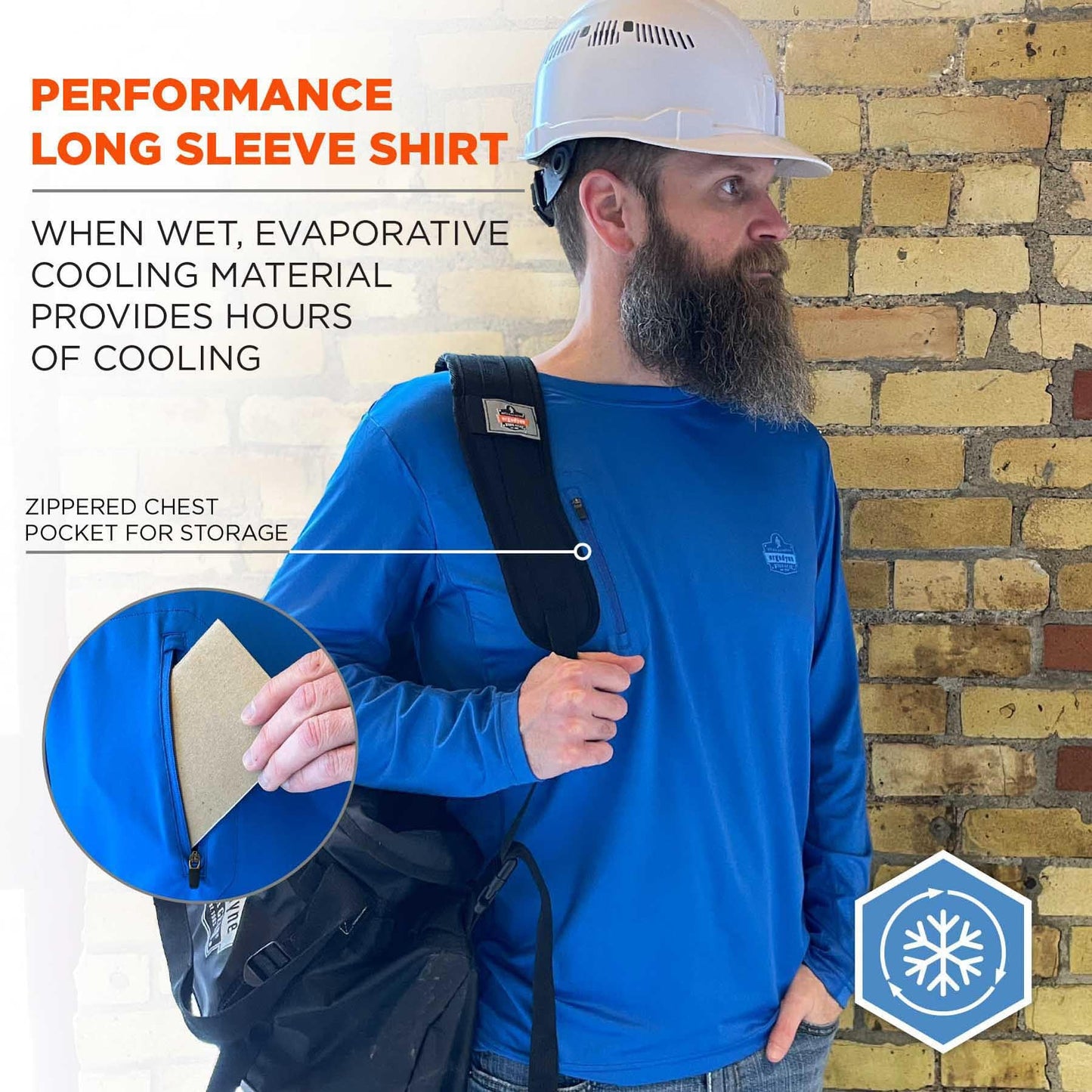 Blue Cooling Shirt - Ergodyne - UV Protection