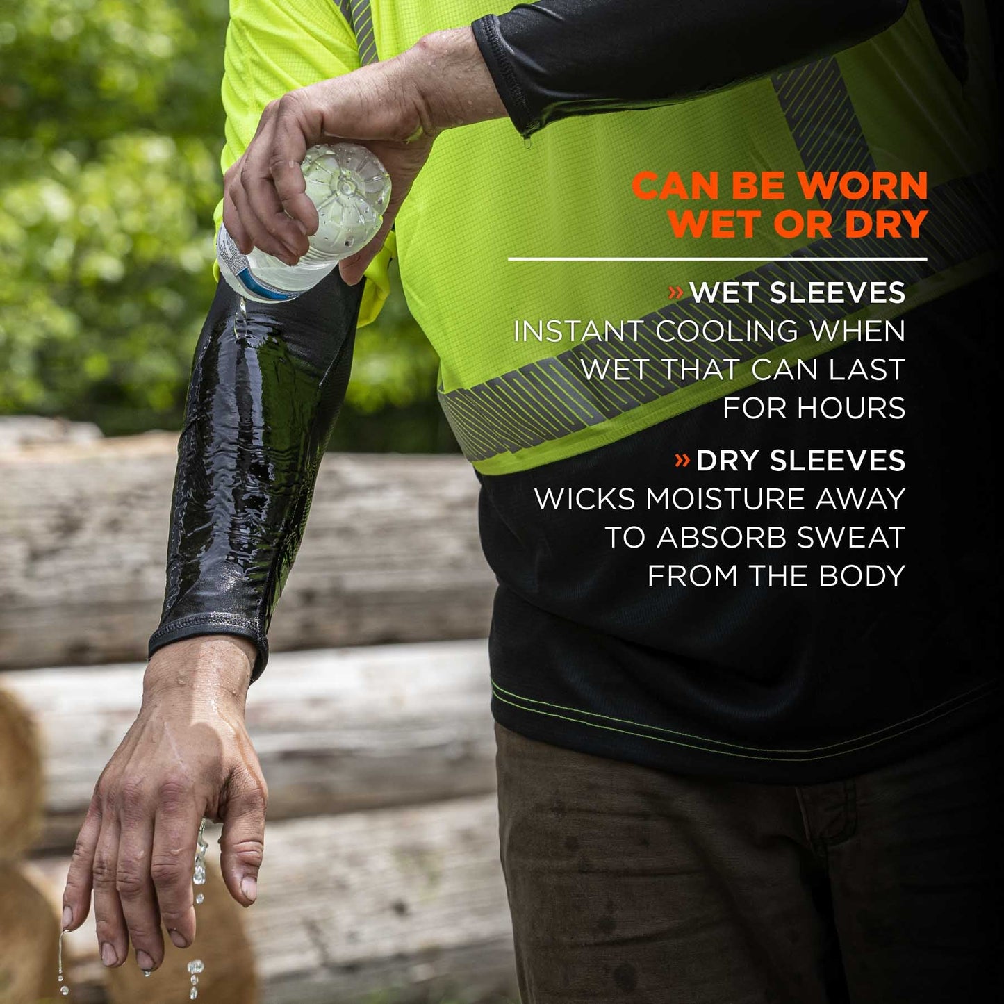 Black Sleeves - Ergodyne - Cooling Knit Fabric