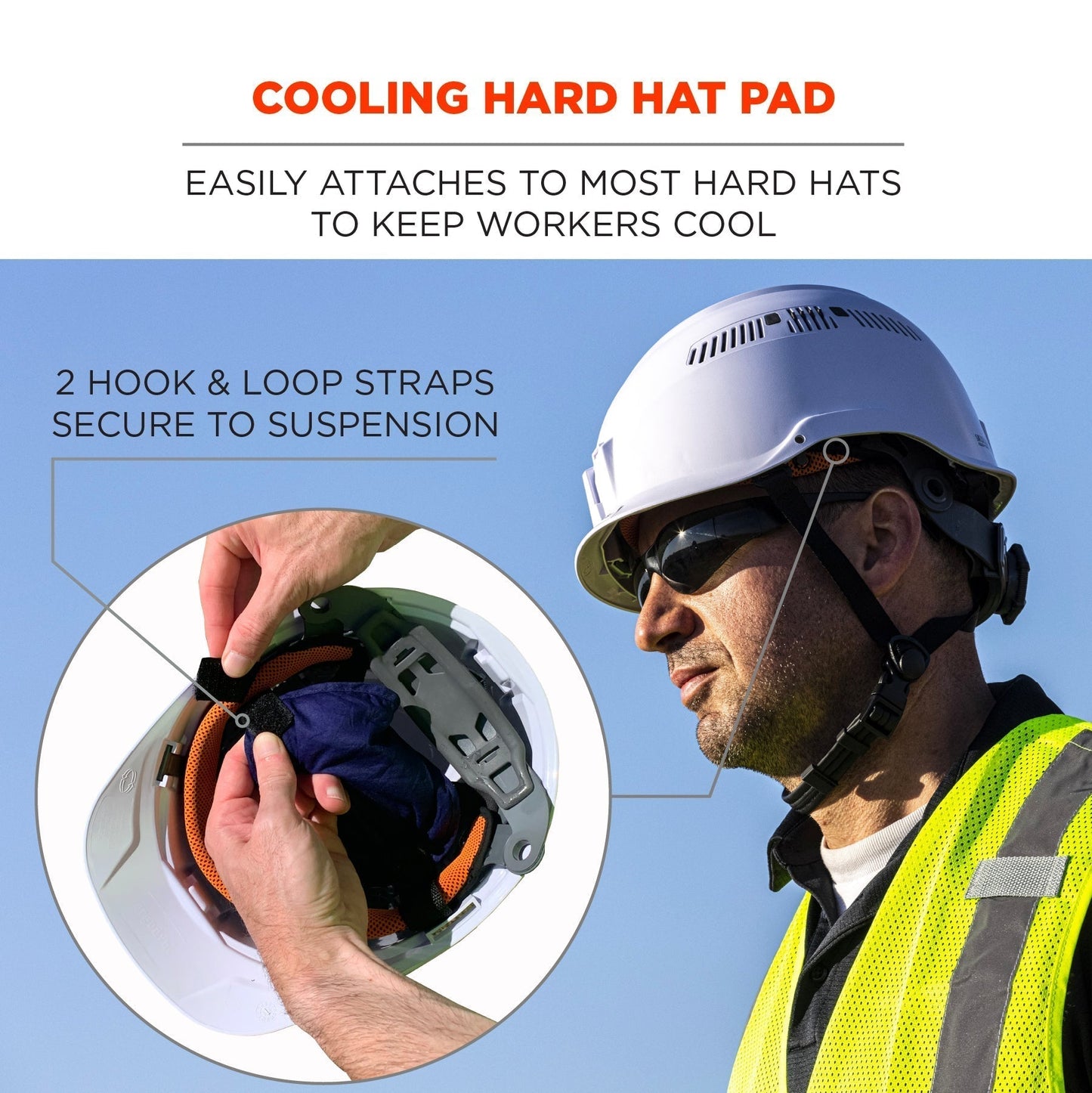 Blue Hard Hat Pads - Ergodyne - Evaporative Cooling