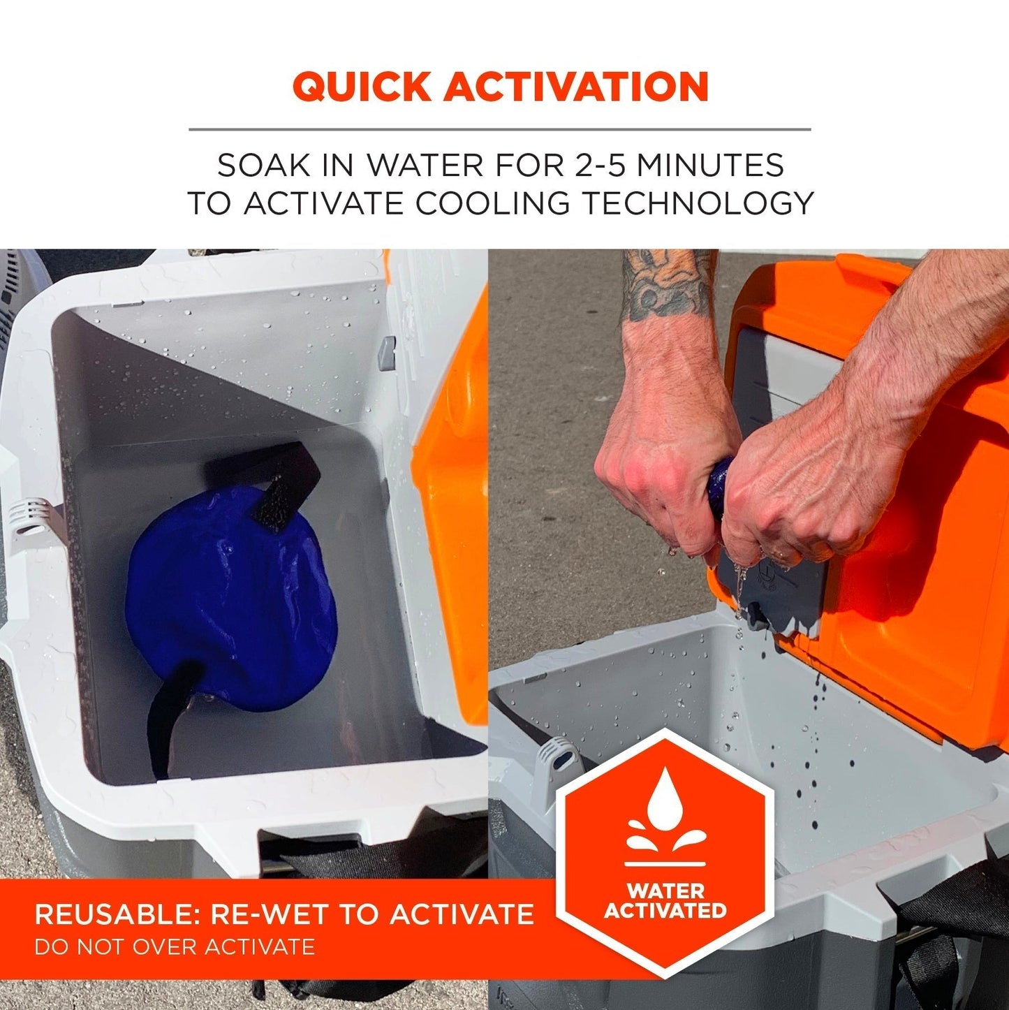 Blue Hard Hat Pads - Ergodyne - Evaporative Cooling