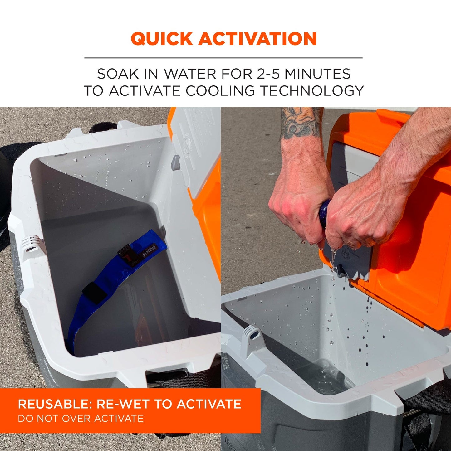 Blue Cooling Pad - Ergodyne - Evaporative Style