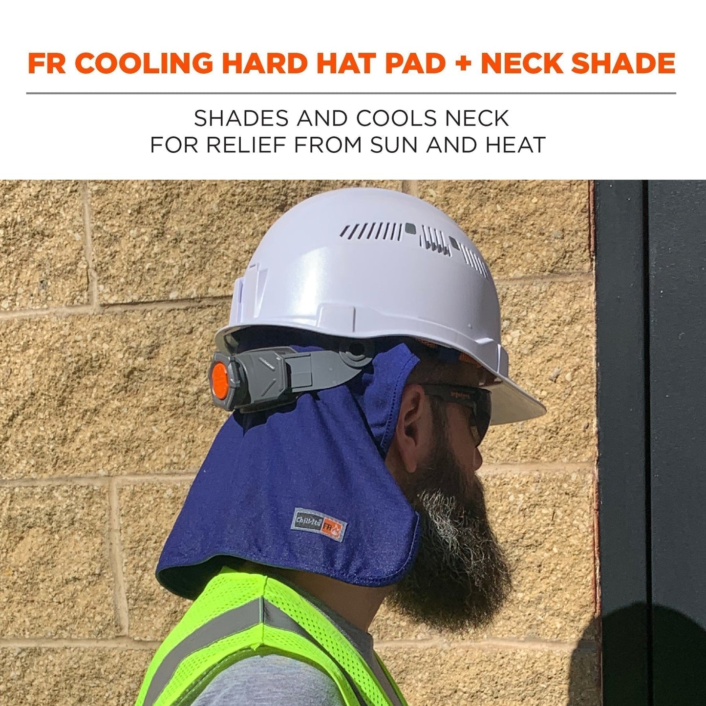 Blue Cooling Hard Hat Pad - Ergodyne - Evaporative Fabric