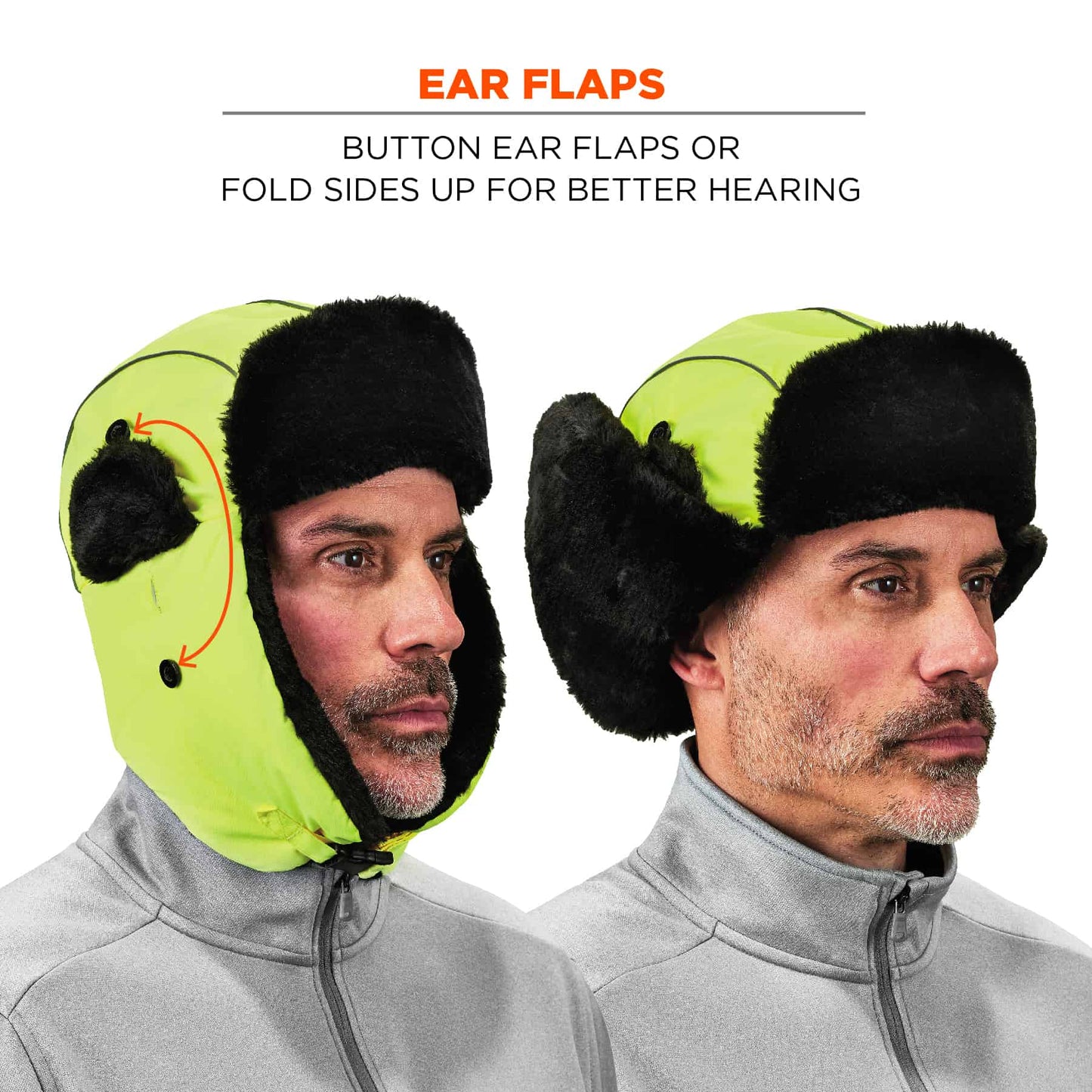 Black Winter Liners - Ergodyne - Insulated Trapper Hat