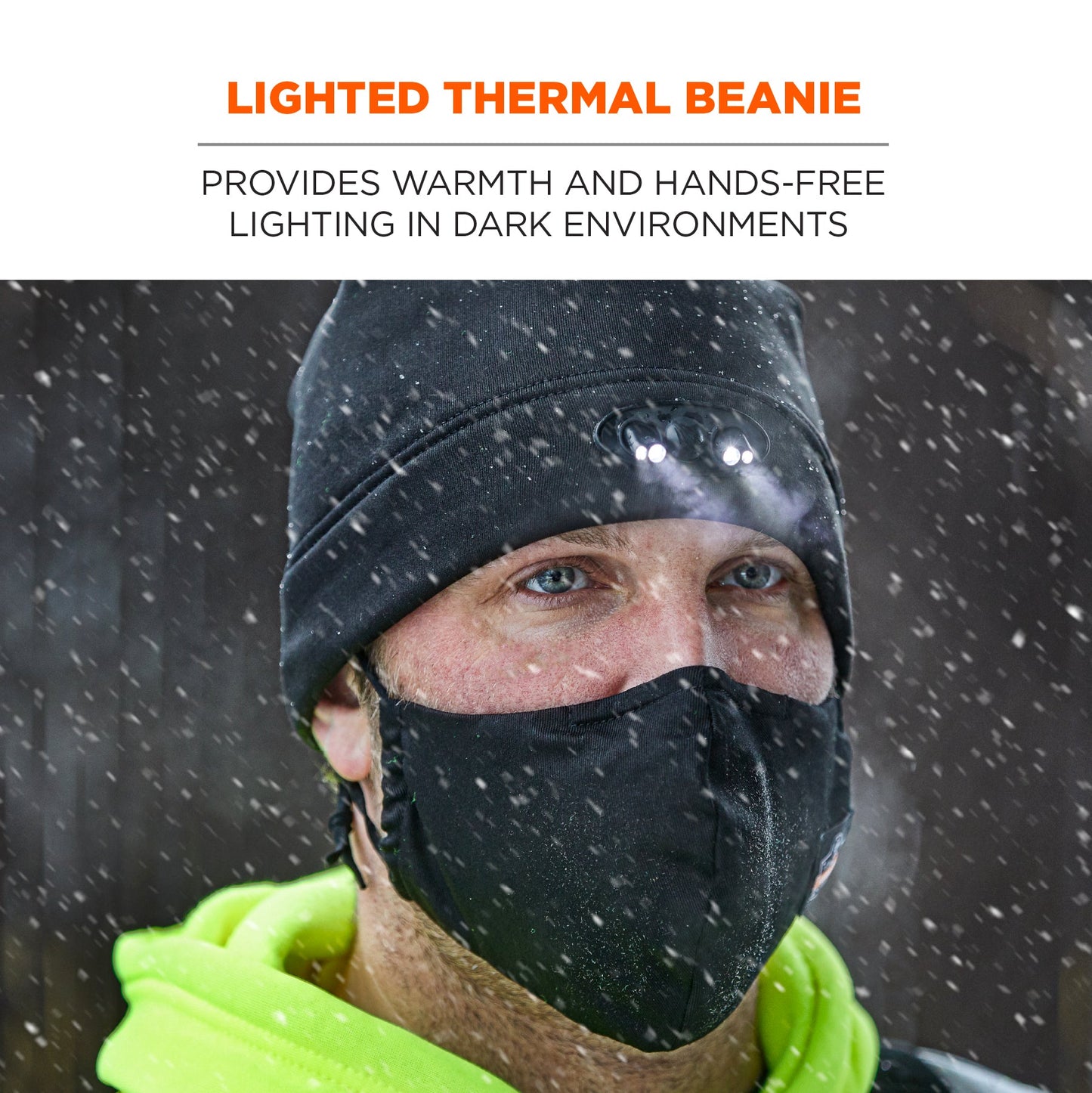 Black Beanies - Ergodyne - Fleece Hat With Led Lights