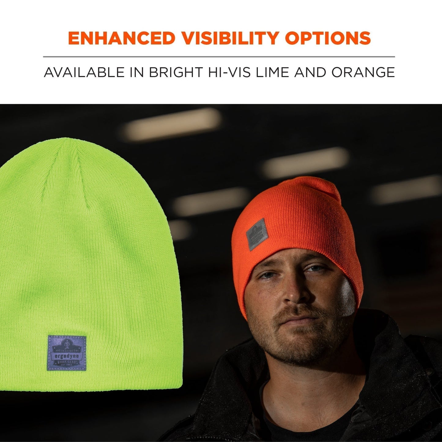 Black Knit Cap - Ergodyne - Warm Ribbed Design