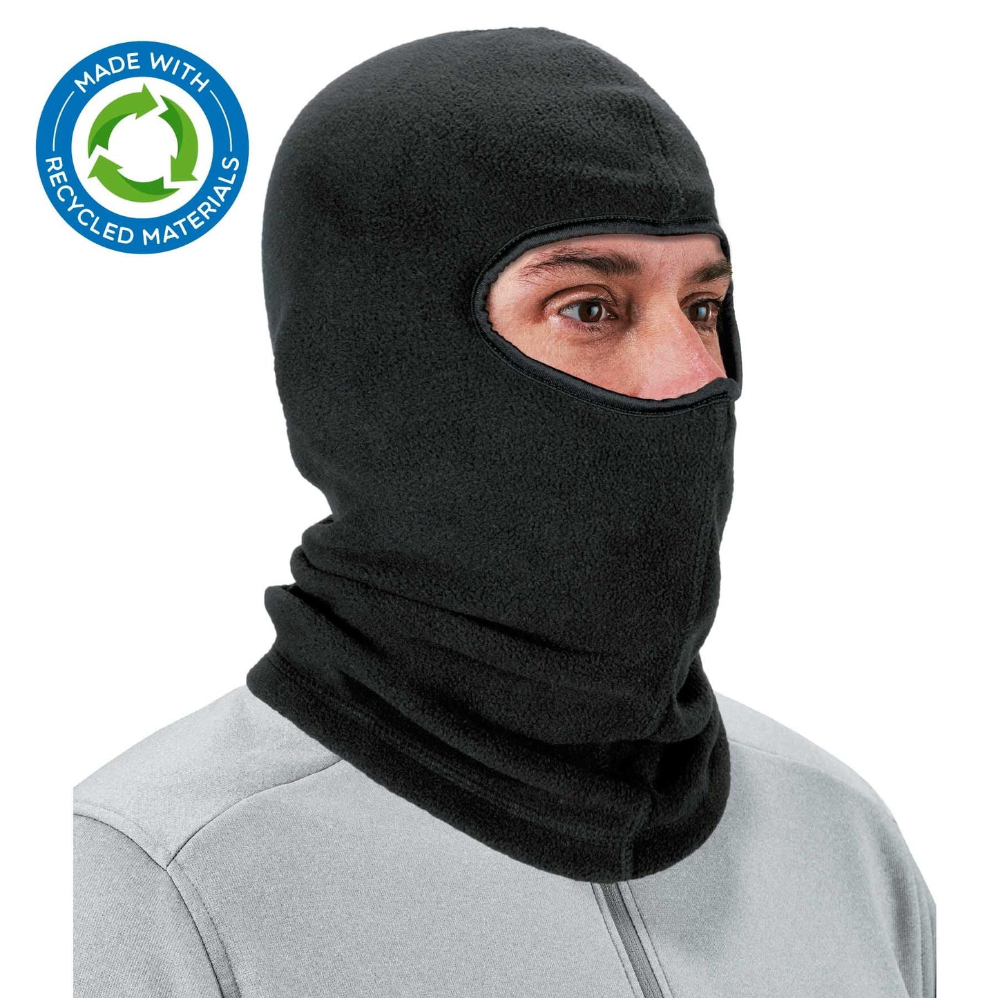 Black Balaclava - Ergodyne - Recycled Fleece Fabric