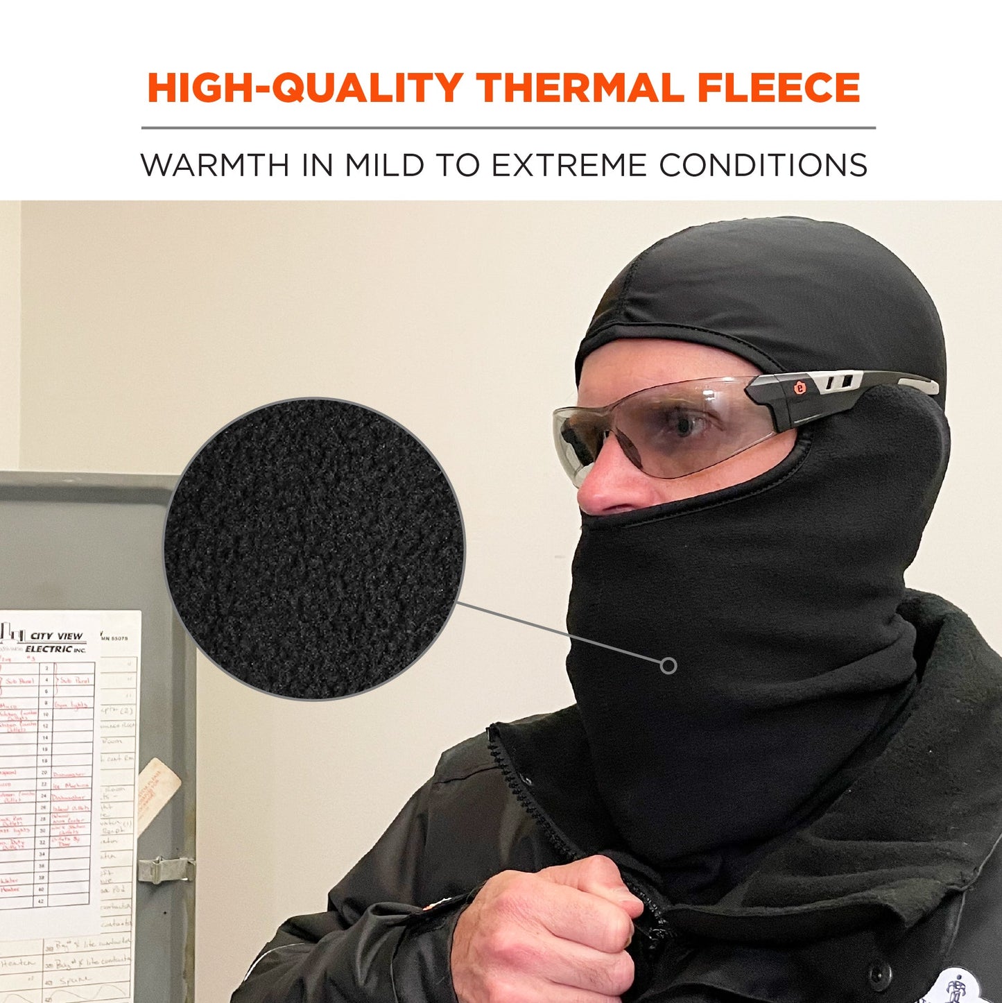 Black Balaclavas - Ergodyne - Fleece Comfort Mask