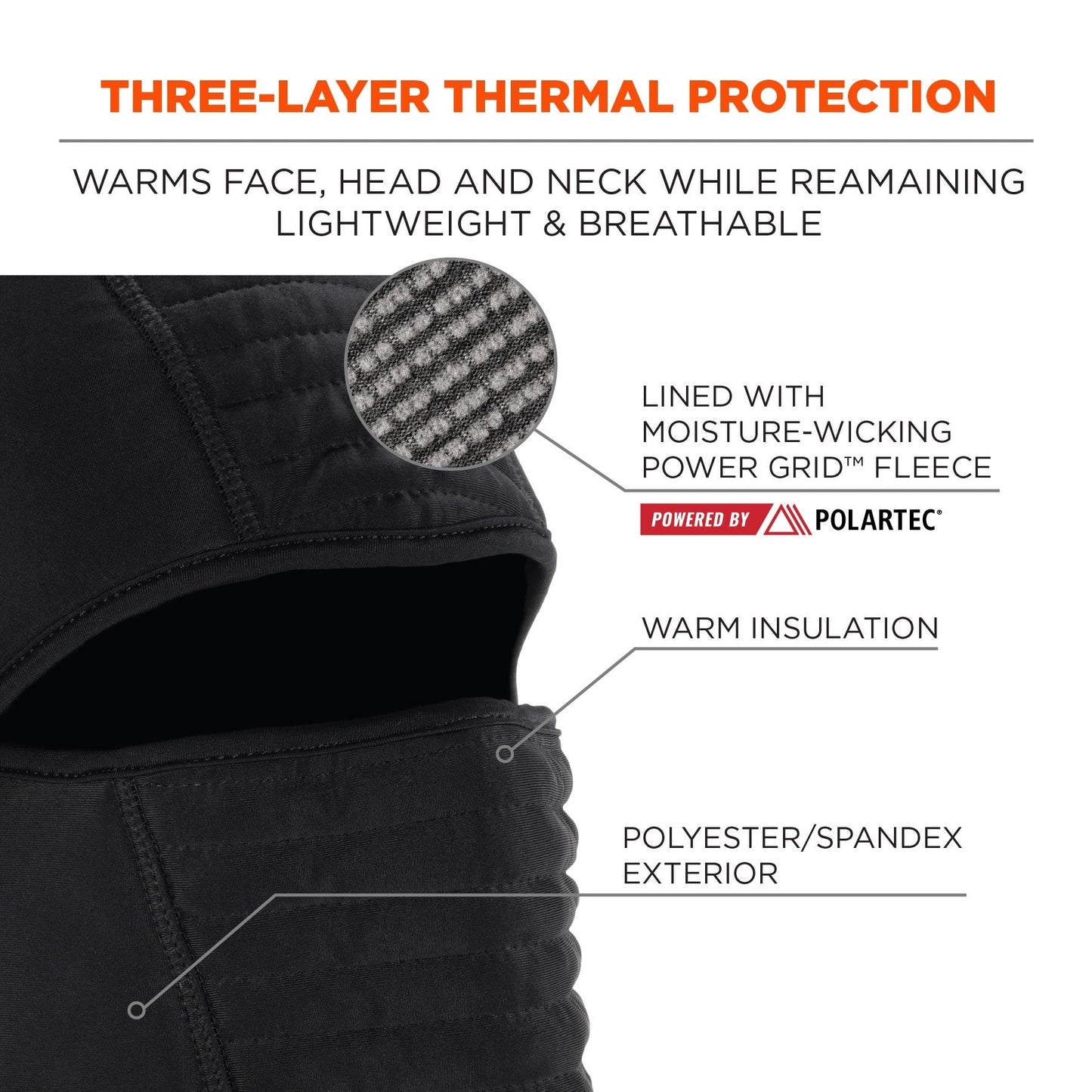 Black Insulated Balaclava - Ergodyne - Warm Comfort