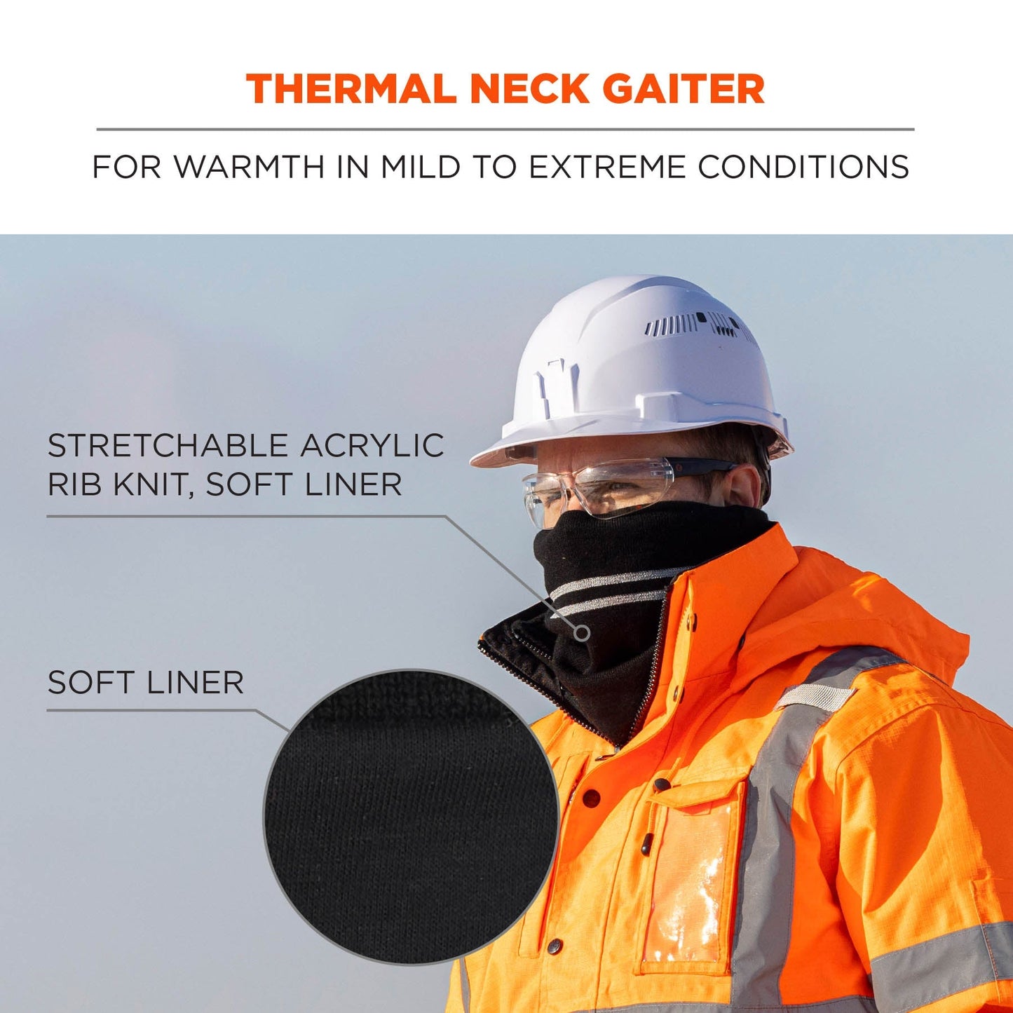 Black Reflective Gaiters - Ergodyne - Warm Design